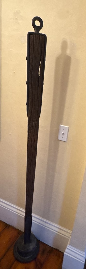 RICHARD PEPITONE SCULPTURE "NIGHT WATCH" 73"X 7" X 7": RICHARD PEPITONE SCULPTURE "NIGHT WATCH" 73"X 7" X 7"