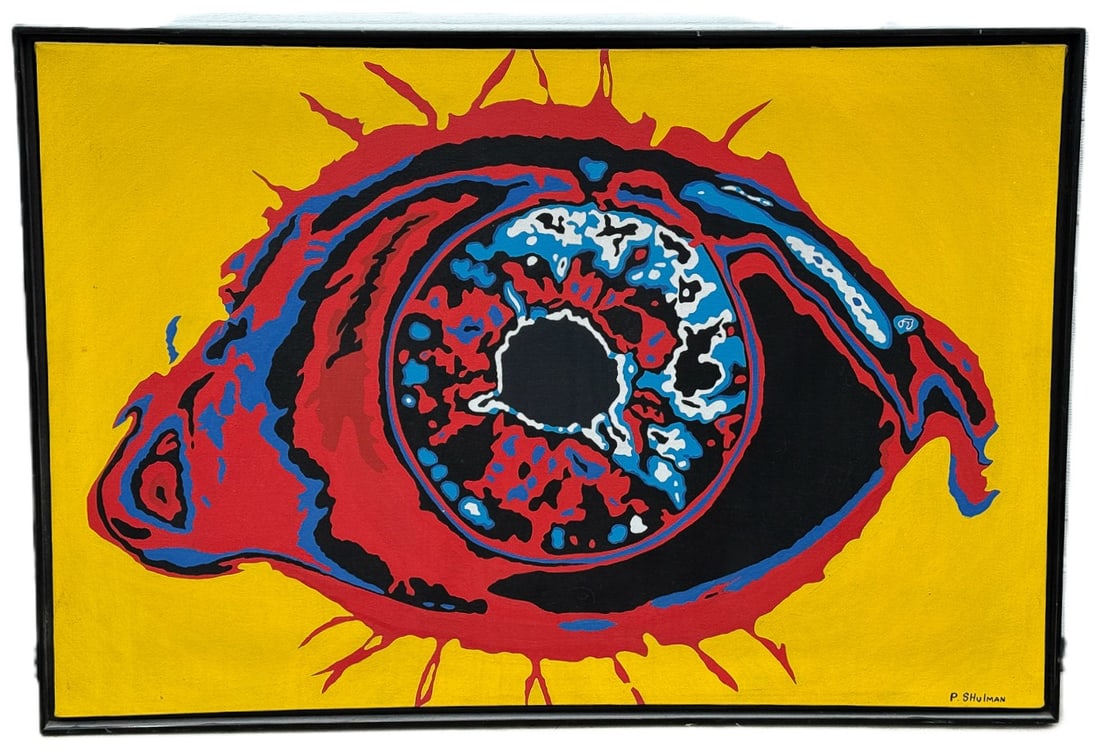 PETER SHULMAN 1990 "MINDS EYE", 25.25" X 38": PETER SHULMAN 1990 "MINDS EYE", 25.25" X 38"