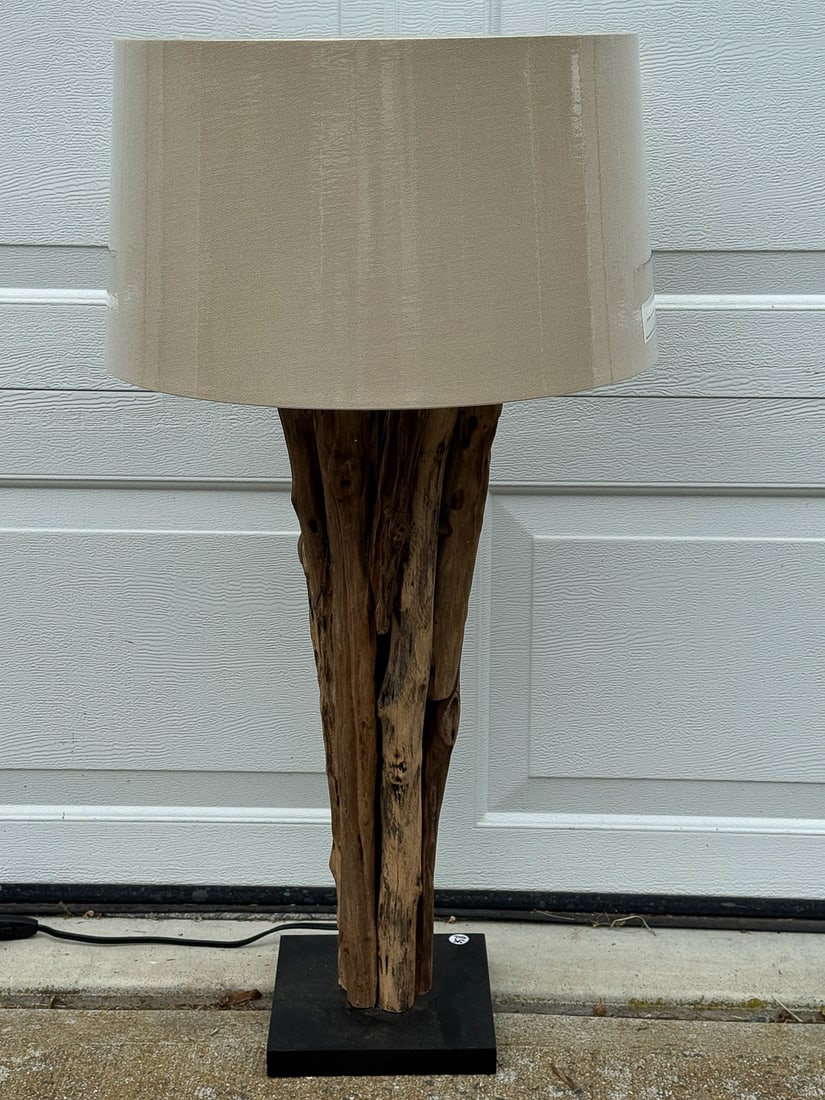 DRIFTWOOD LAMP, 16" DIAMETER X 34" TALL (1 of 3)
