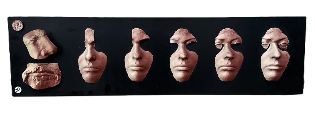 RICHARD PEPITONE "ARTIST CONTEMPLATING", 1971. 9.5" X 34" X 3.5" (1 of 6)