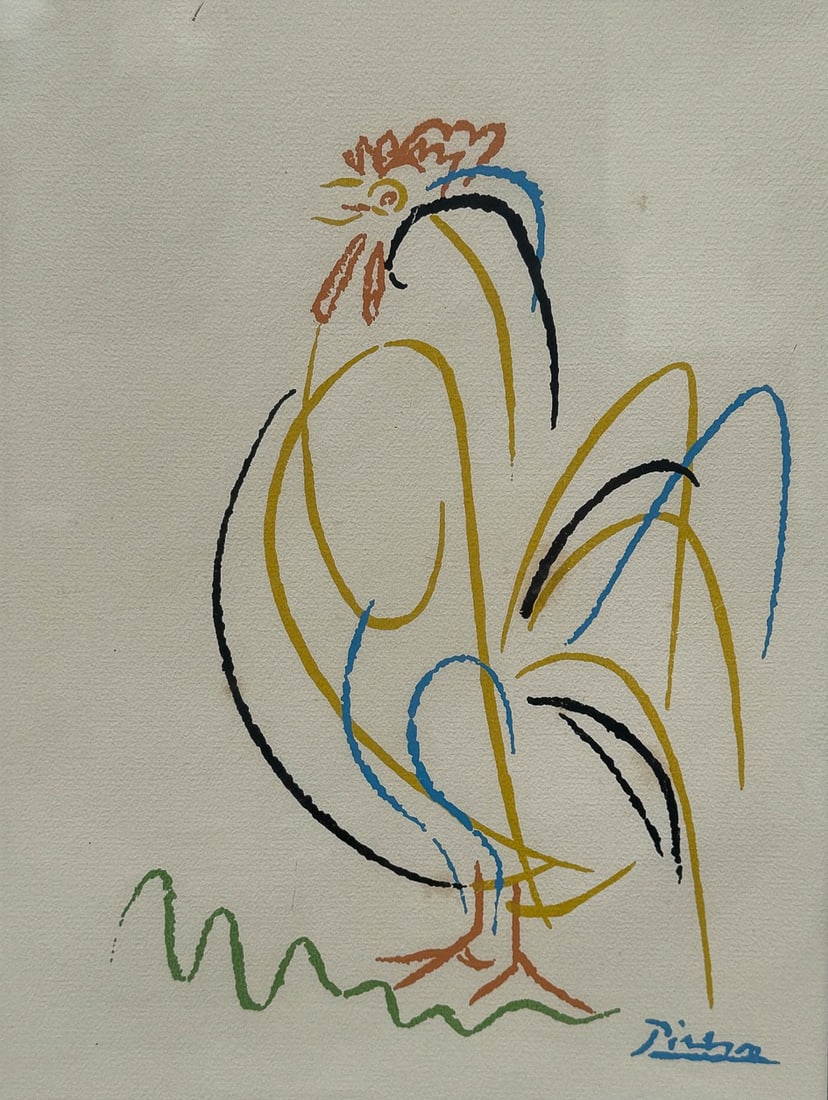 PABLO PICASSO PRINT, 17.5" X 20.5" FRAMED AND 10" X 12.5" SIGHT (1 of 4)