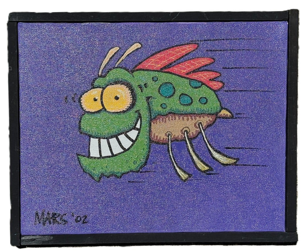 JOEY MARS "FLY" OIL ON CANVAS, 11" X 8.75": JOEY MARS "FLY" OIL ON CANVAS, 11" X 8.75"