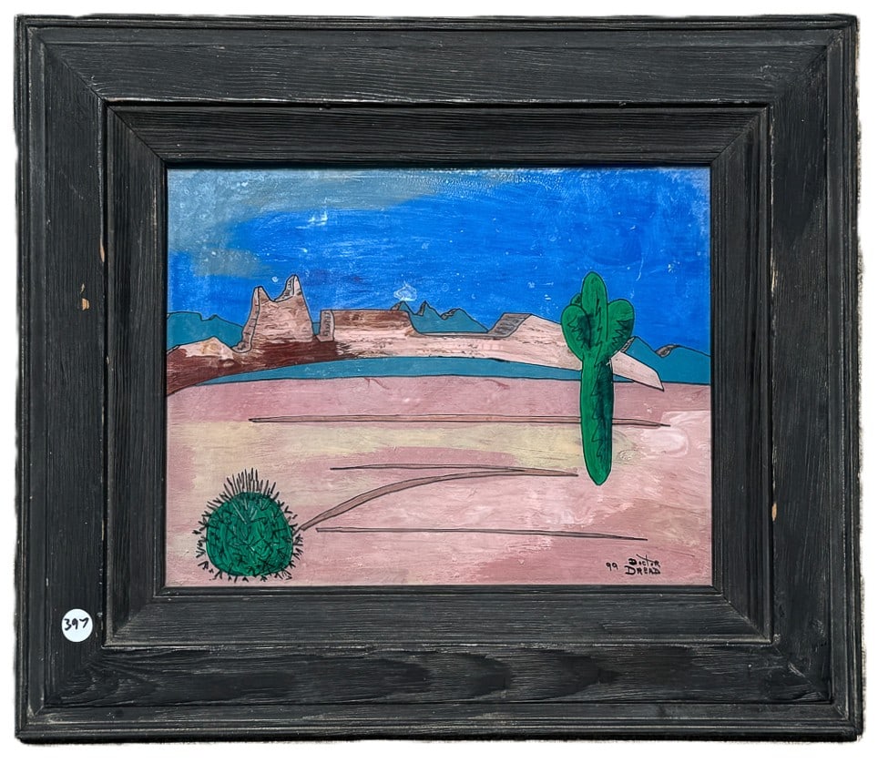 DR DREAD ( DOUG BLAMY) REVERSE PAINTING ON GLASS, 20" X 17.5" (1 of 5)