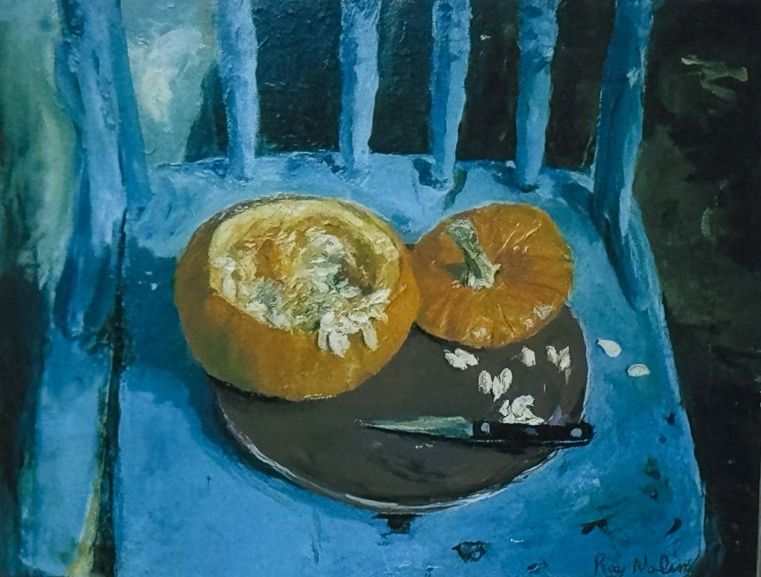 RAY NOLIN C-PRINT ON PAPER OF PUMPKIN CARVING: RAY NOLIN C-PRINT ON PAPER OF PUMPKIN CARVING