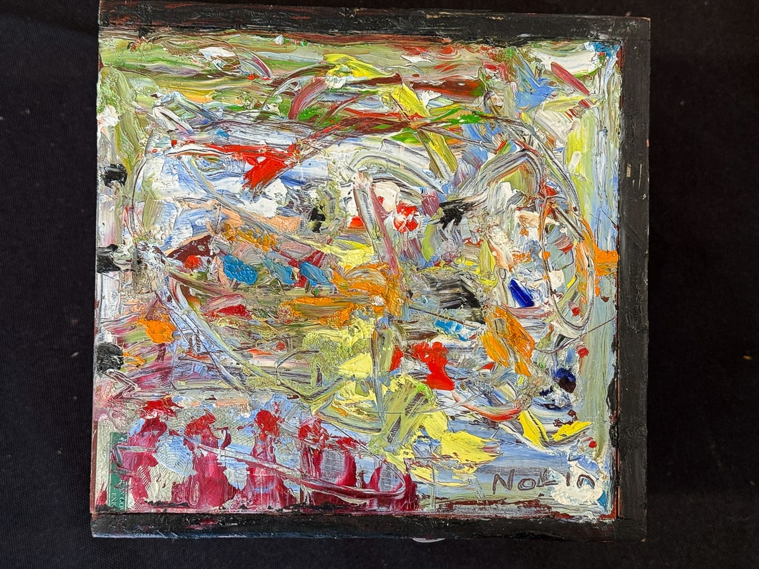 RAY NOLIN PAINTED CIGAR BOX - 2