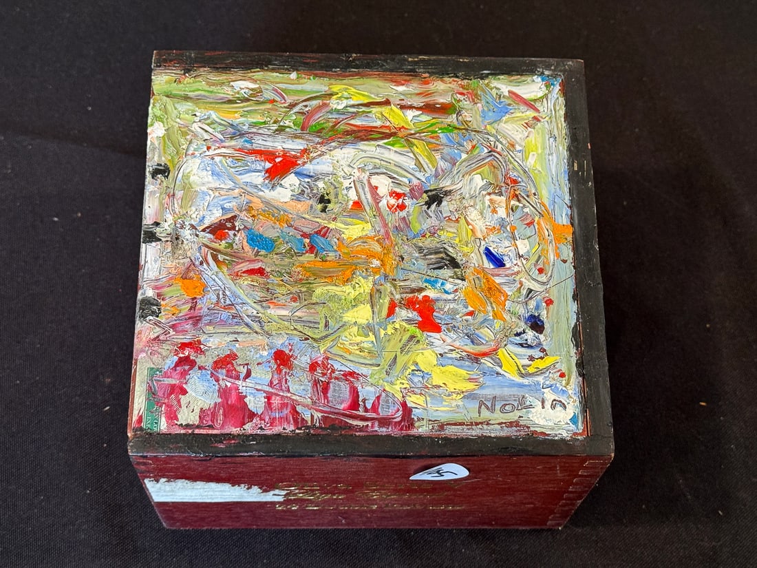 RAY NOLIN PAINTED CIGAR BOX - 3