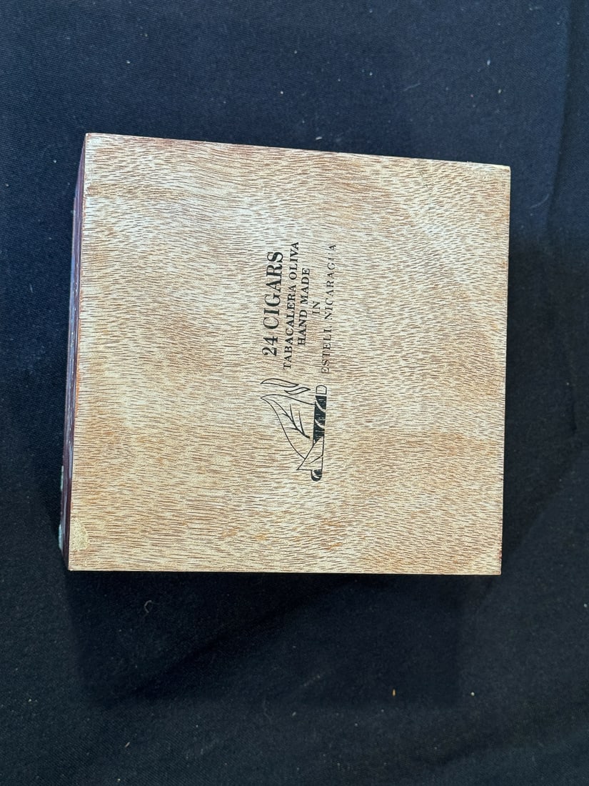 RAY NOLIN PAINTED CIGAR BOX - 5