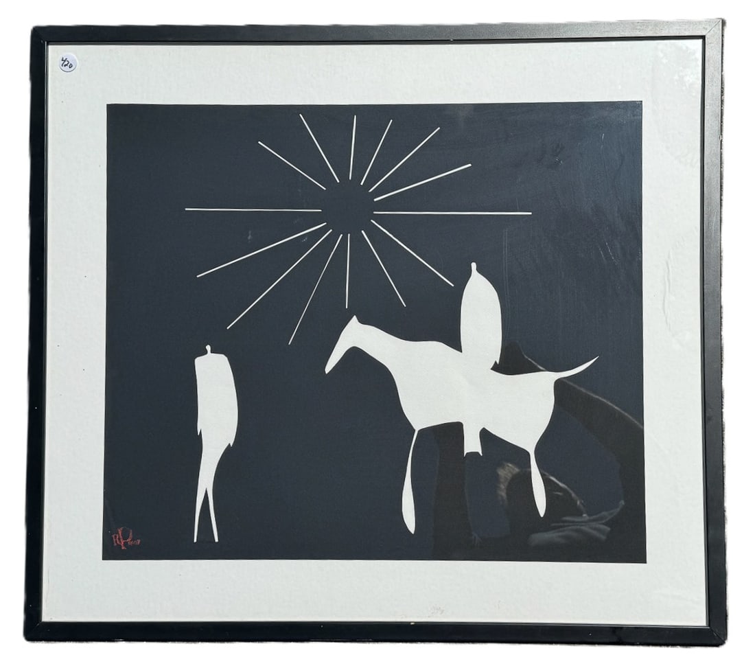 RICHARD PEPITONE "LA TRIST LESSE" CUT PAPER, 25.75" X 29": RICHARD PEPITONE "LA TRIST LESSE" CUT PAPER, 25.75" X 29"