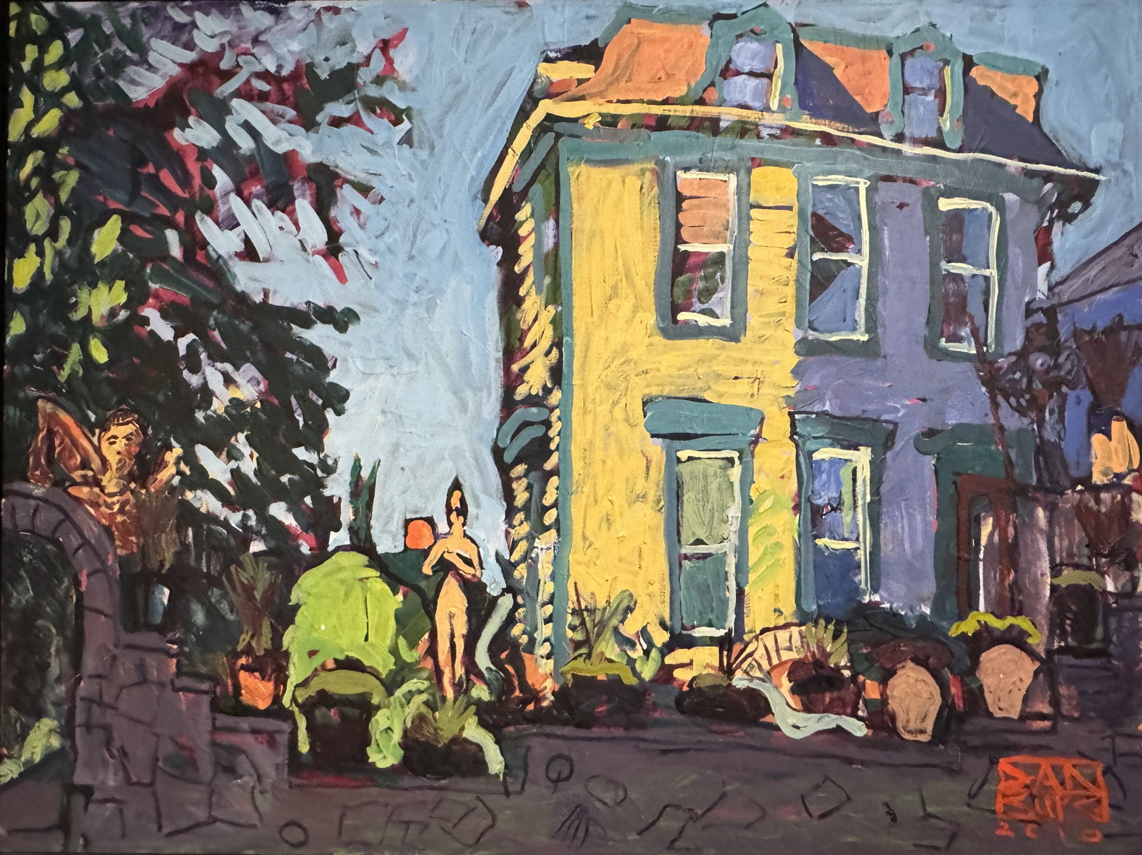 JAN RUPE , "4 CENTER STREET, PROVINCETOWN" OIL ON CANVAS, 41" X 32" OVERALL (1 of 4)