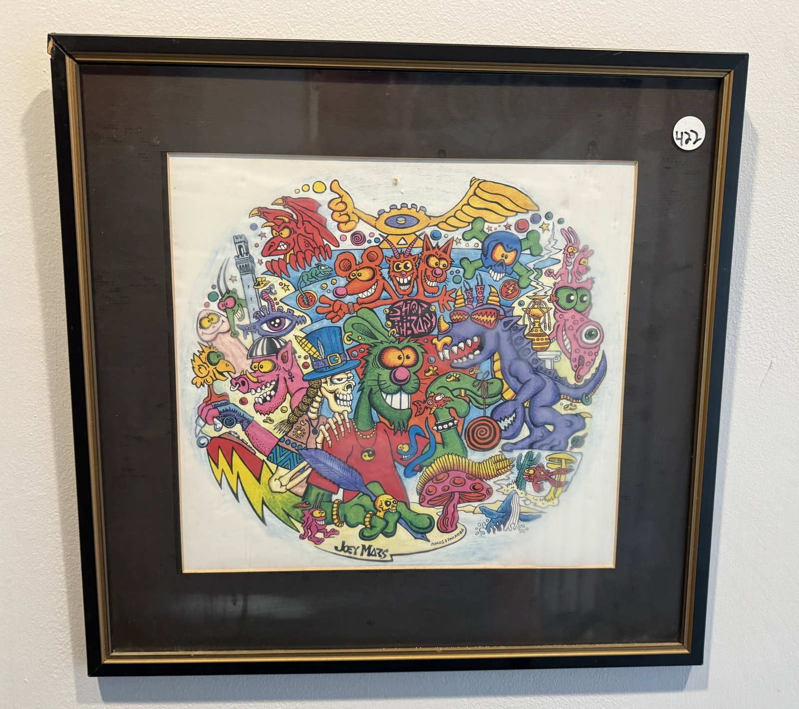 JOEY MARS, "SHOP THERAPY" , PRINT ON PAPER , SIGNED , 15" X 15" (1 of 4)