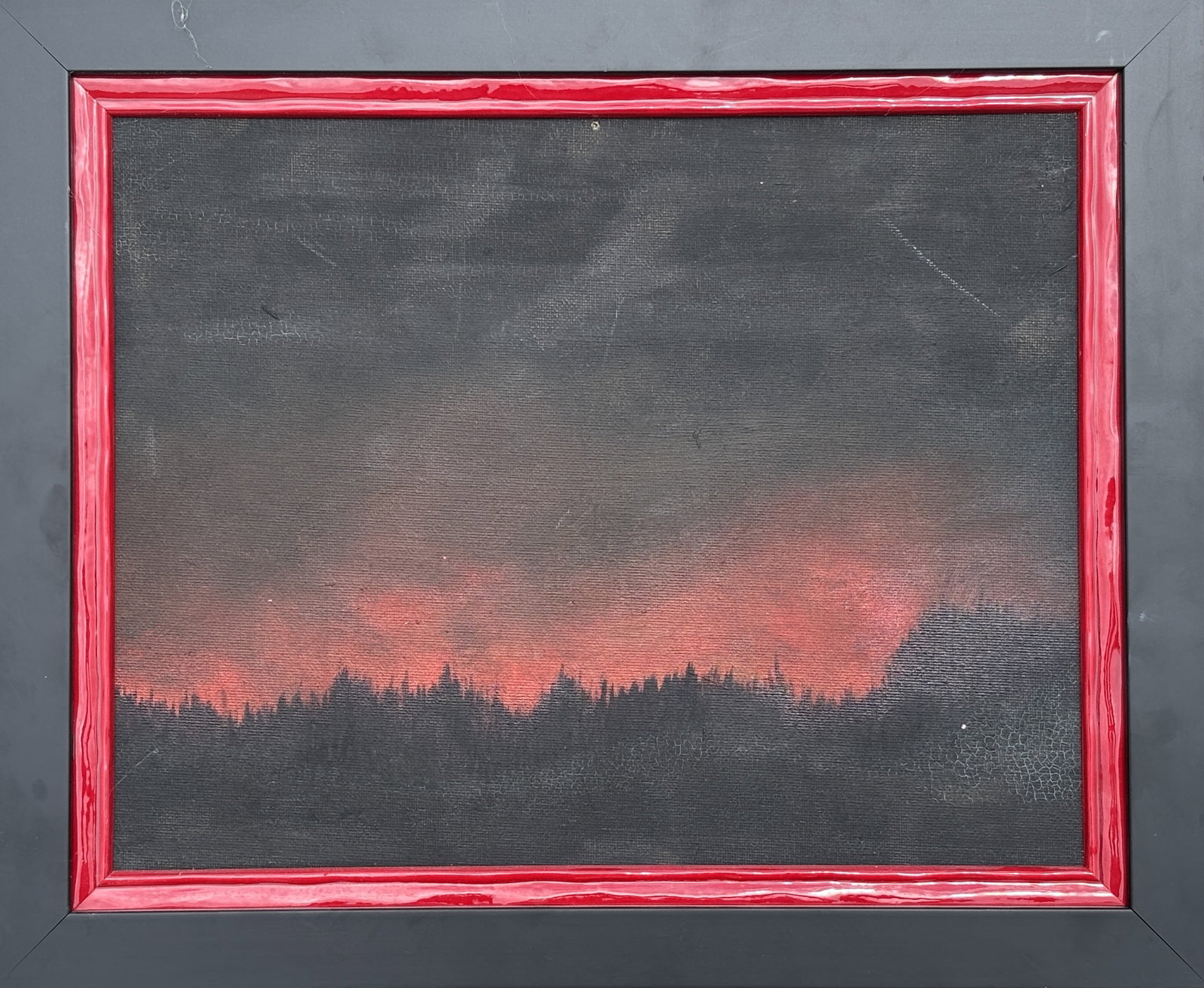 DUSK" OIL ON PANEL , POSSIBLY RICHARD PEPITONE. UNSIGNED 14" X 17.5" , 10.5" X 13.5 (1 of 4)