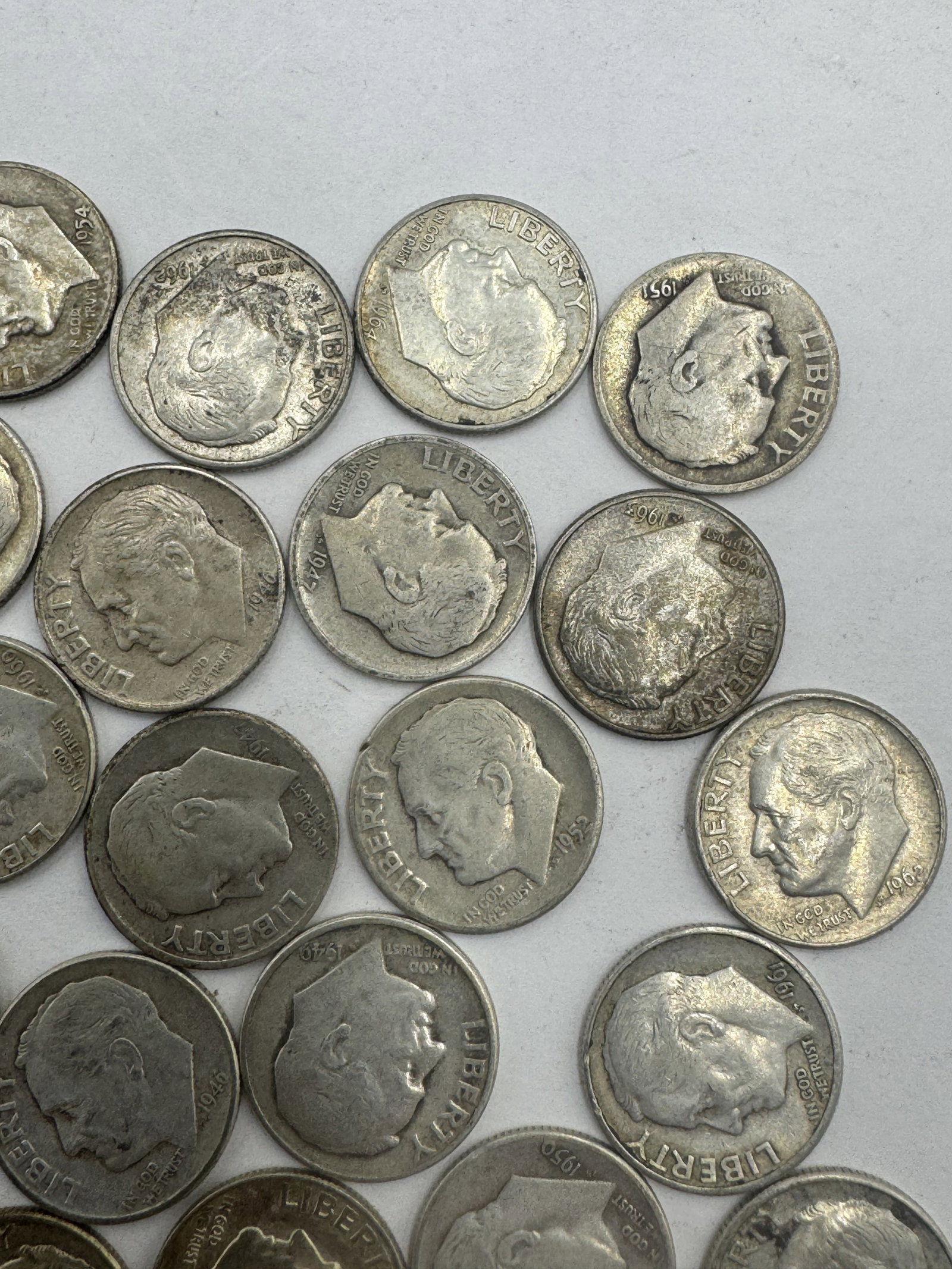 SILVER ROOSEVELT DIMES - 5