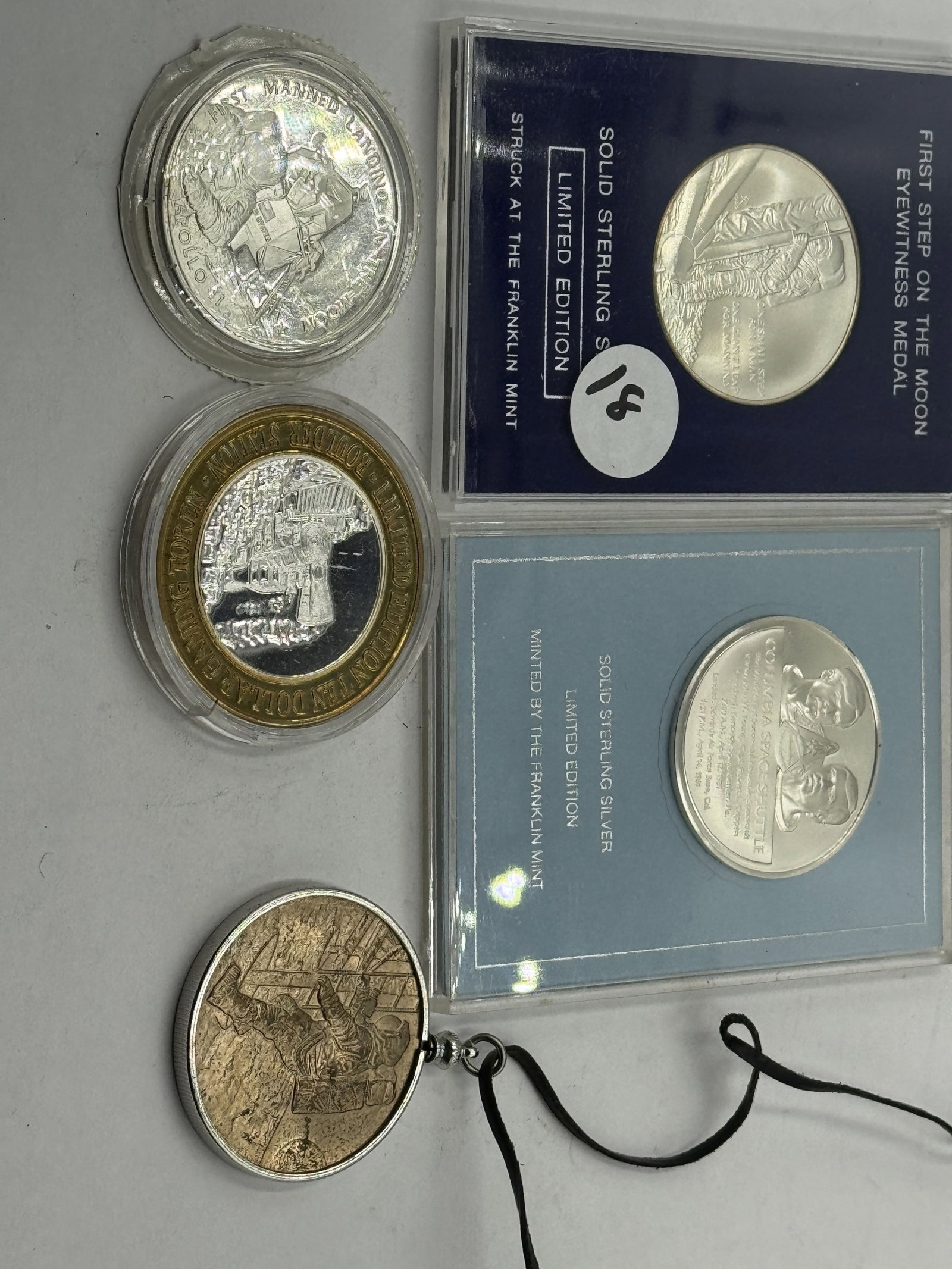 SILVER AND ALLOY TOKENS APOLLO MISSION ETC. (1 of 8)