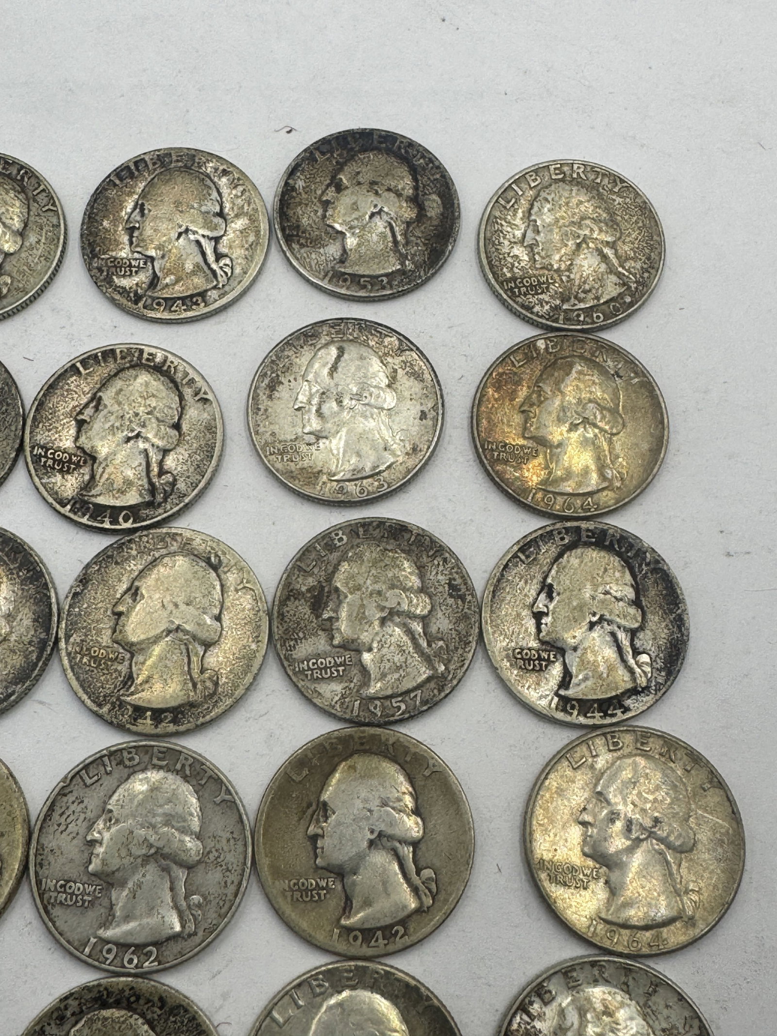 29 SILVER US QUARTERS - 2