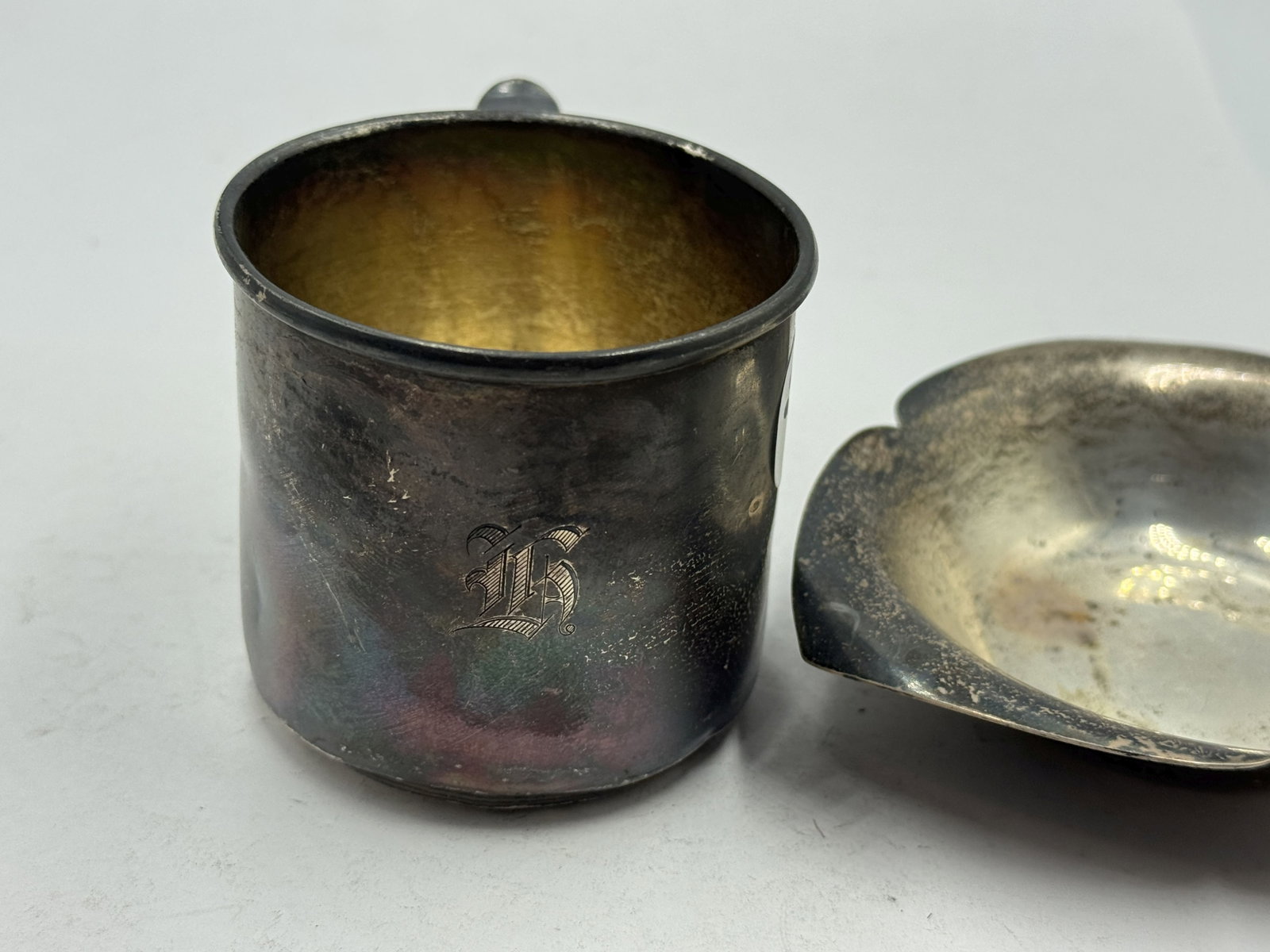 SILVER CUP AND DISH - 3