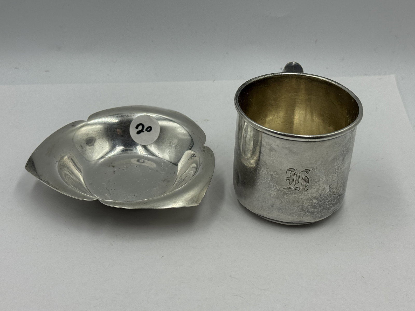 SILVER CUP AND DISH - 5
