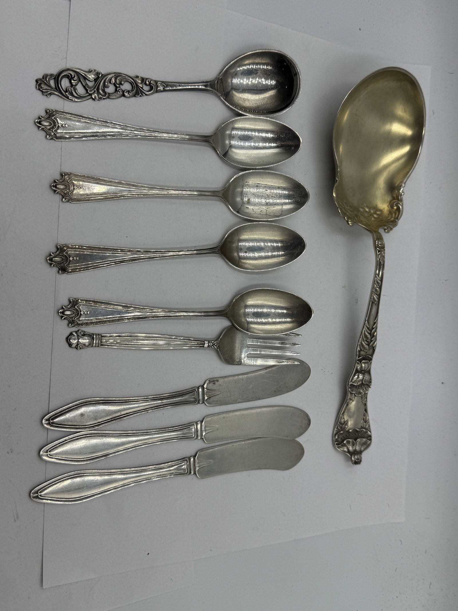 STERLING SILVER FLATWARE LOT (1 of 8)