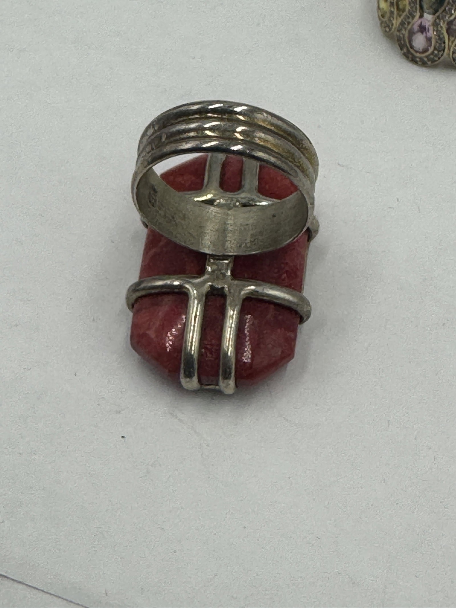 5 STERLING SILVER GEMSTONE RINGS 39 GRAMS - 5