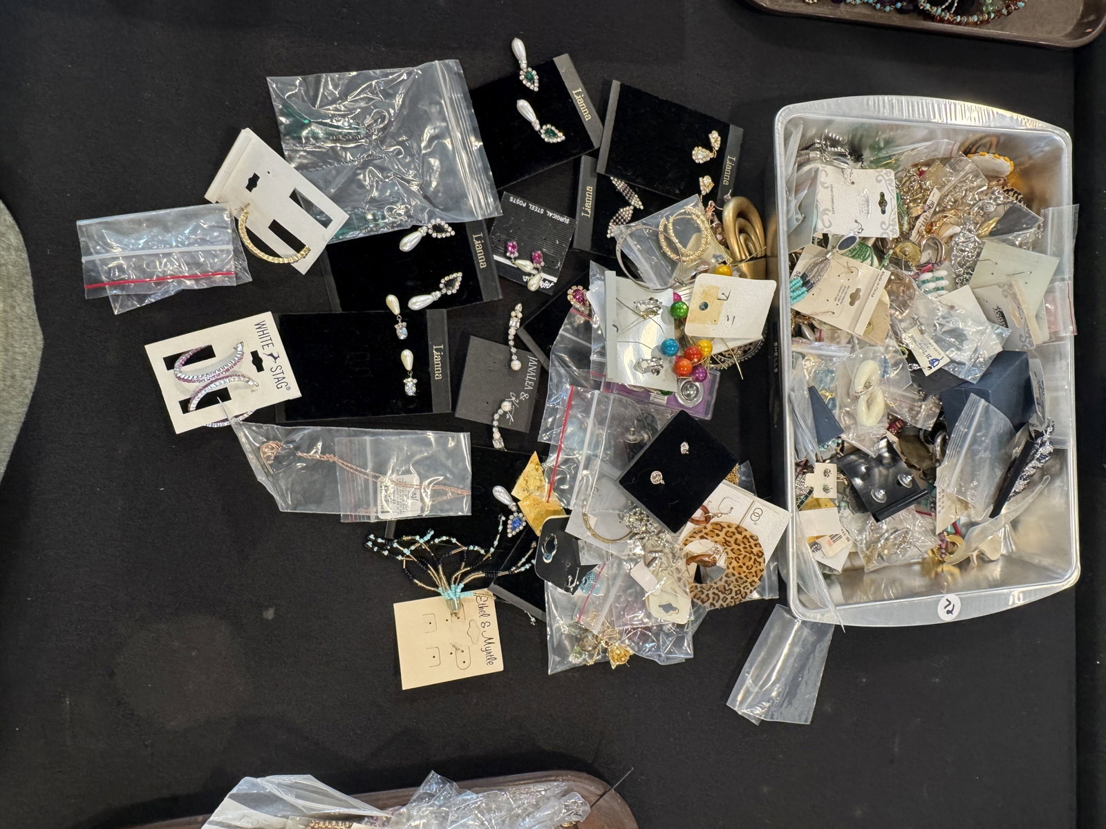 LOT OF MOSTLY COSTUME EARRINGS: LOT OF MOSTLY COSTUME EARRINGS