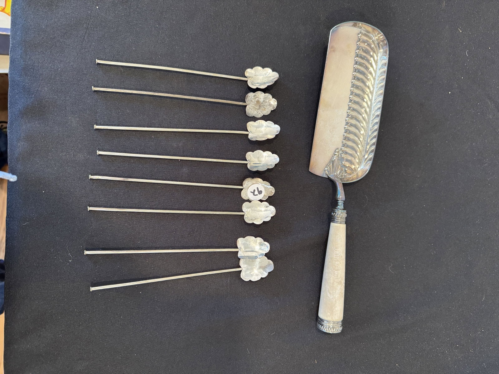 8 MEXICAN SILVER ICE TEA SIPPERS, .81 OZT (1 of 5)