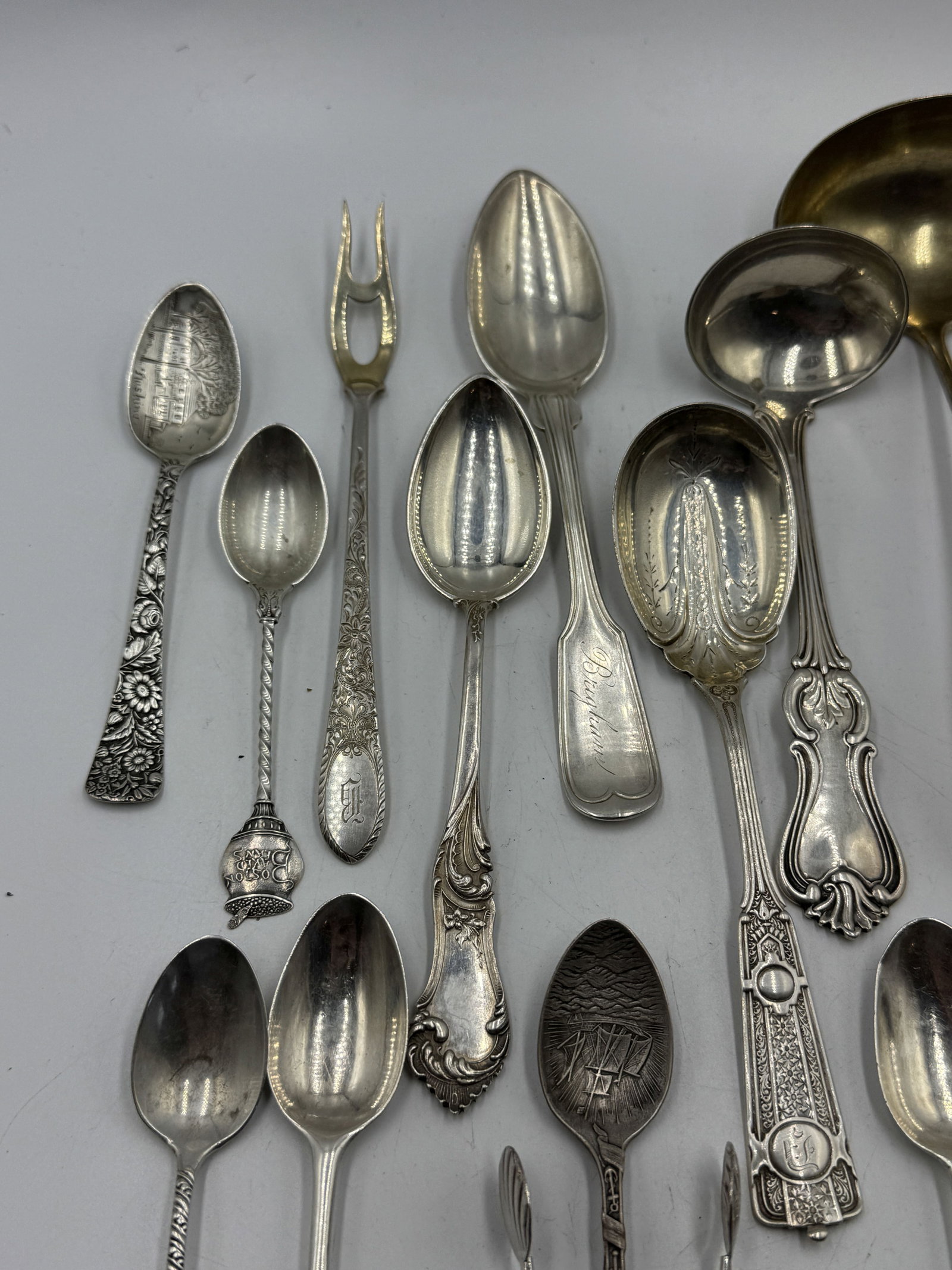 14 PIECES STERLING SILVER FLATWARE, 9.4 OZT - 3