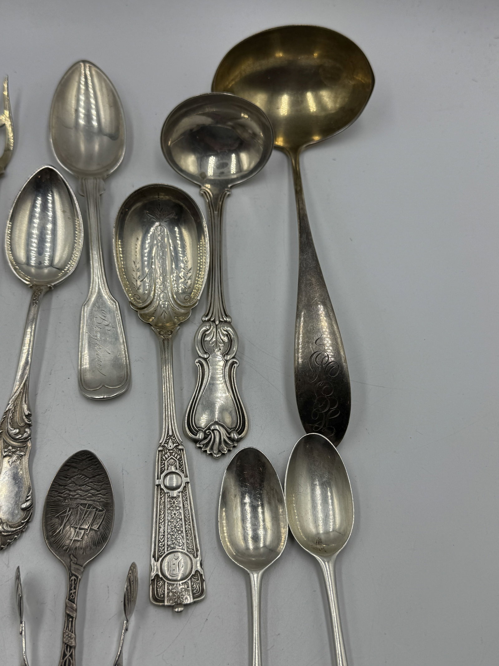14 PIECES STERLING SILVER FLATWARE, 9.4 OZT - 4