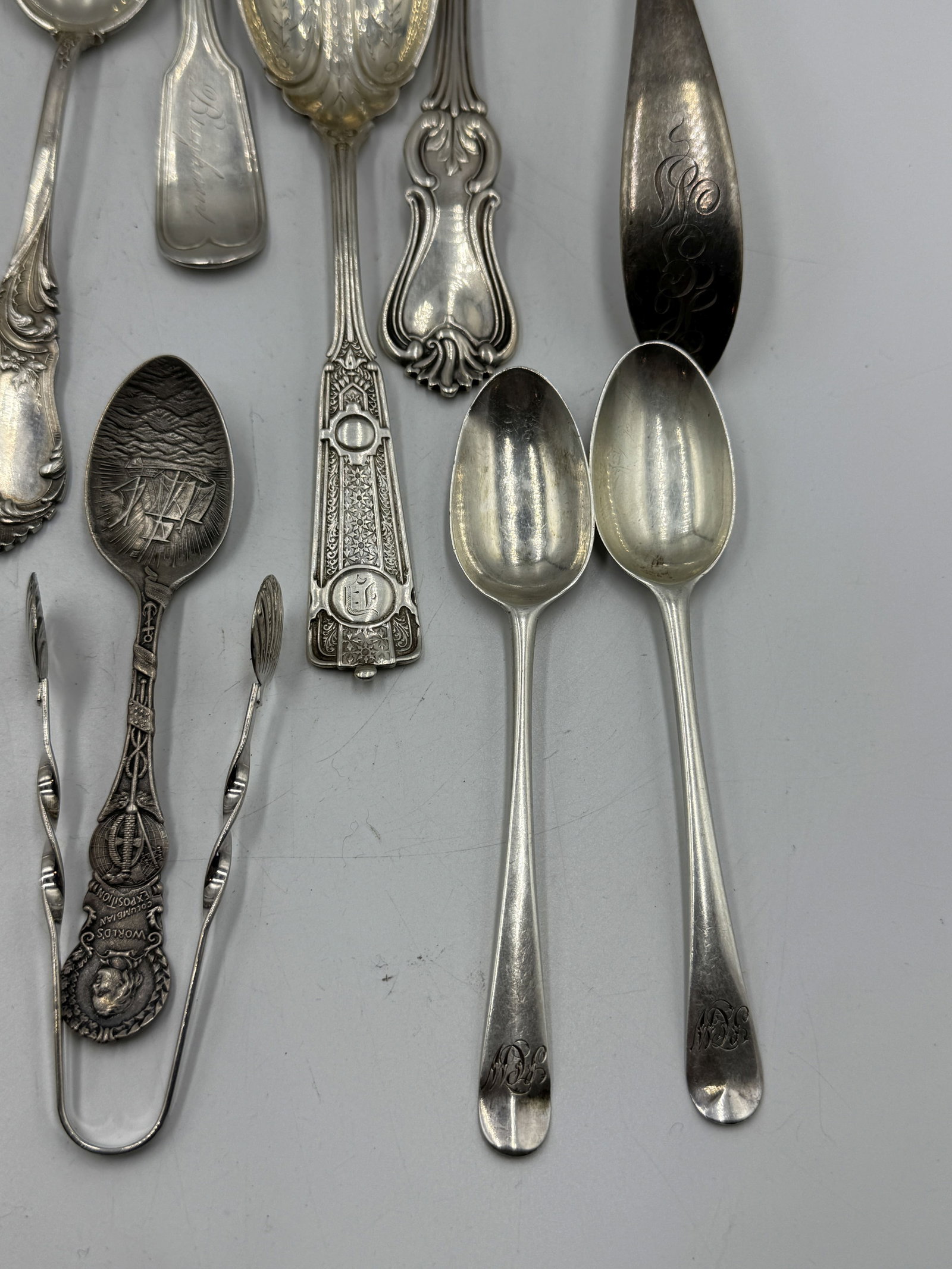 14 PIECES STERLING SILVER FLATWARE, 9.4 OZT - 5