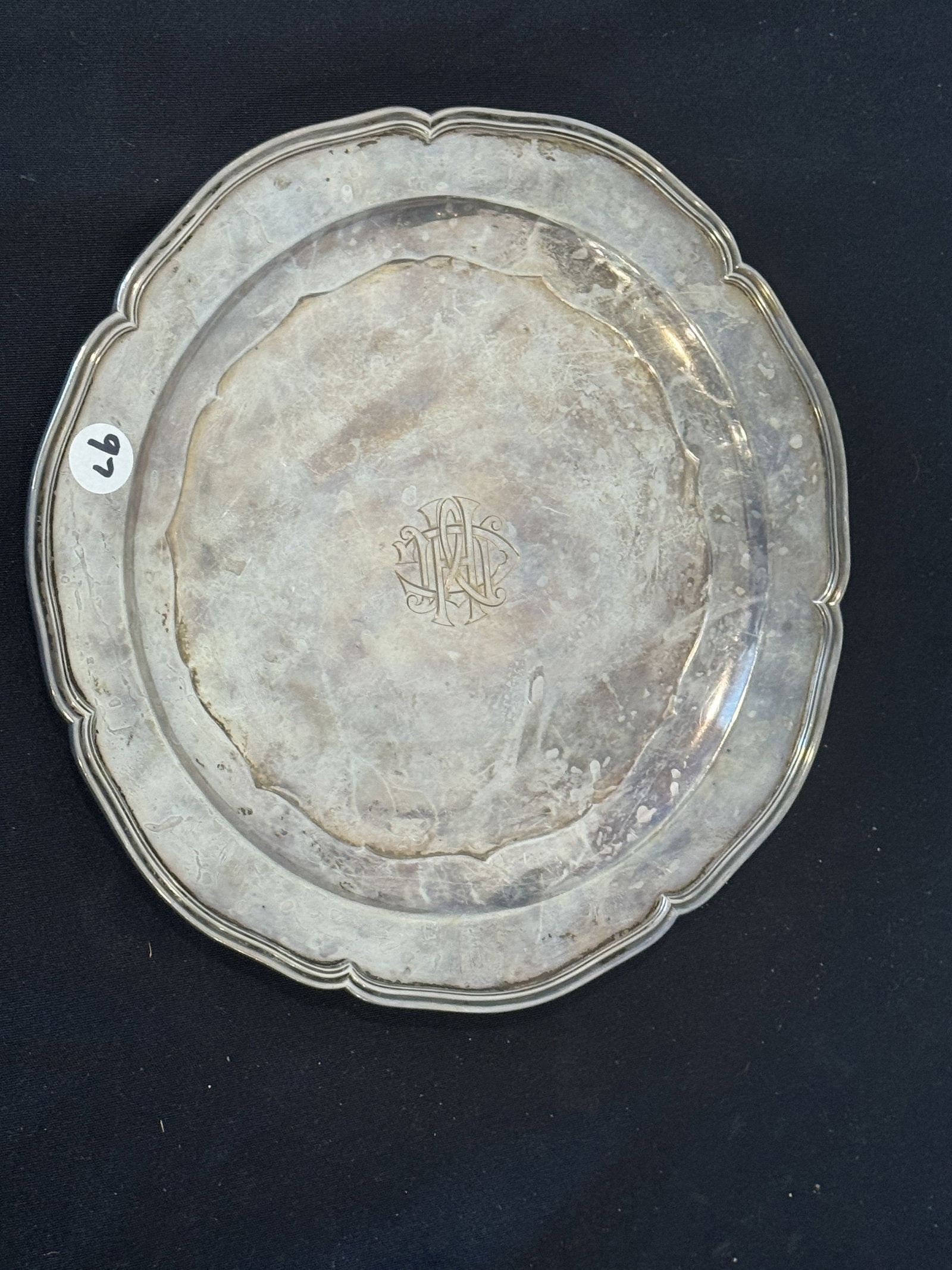 HEAVY STERLING SILVER TRAY, 16.2 OZT (1 of 2)