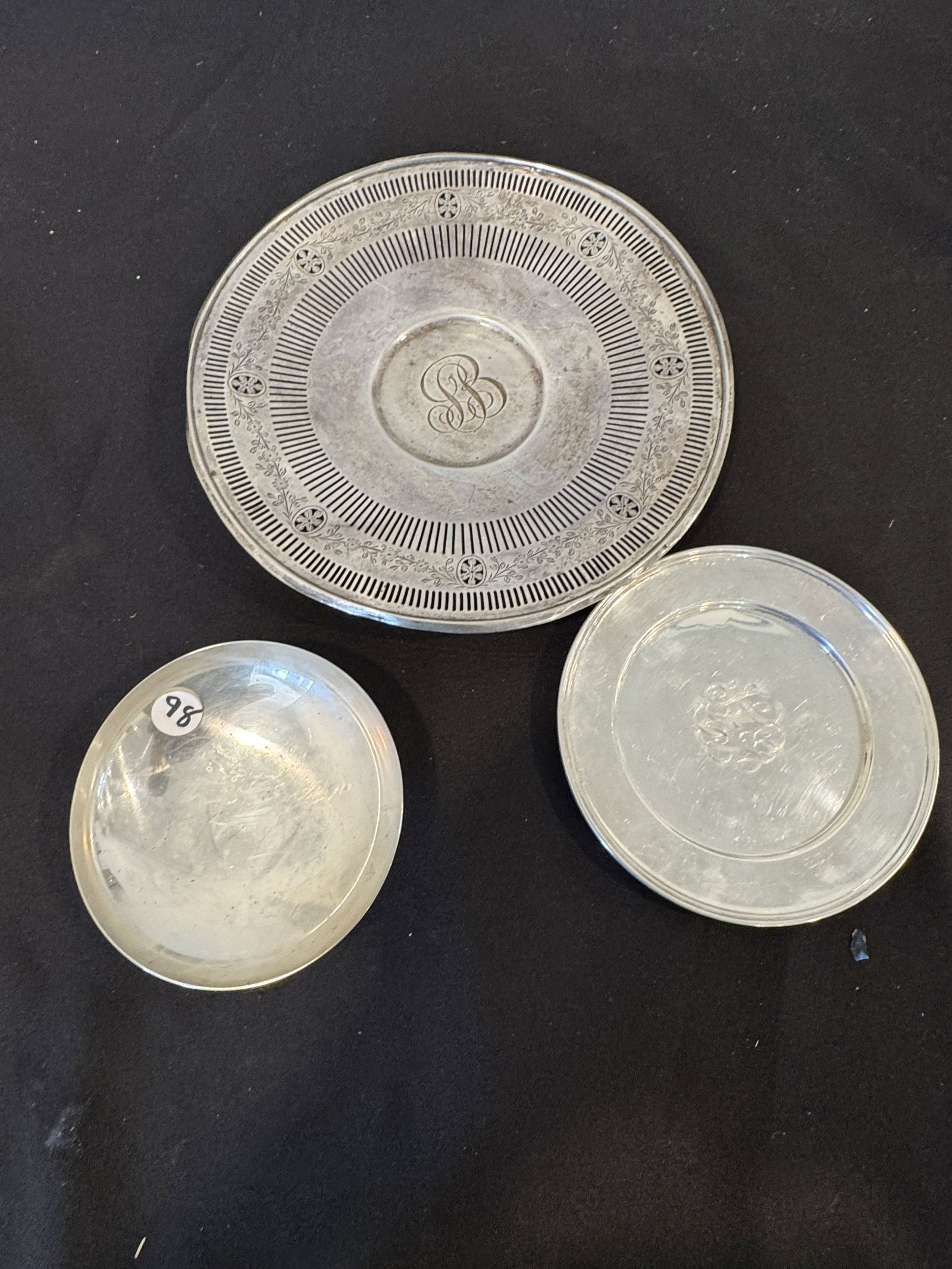 3 PIECES STERLING SILVER INCLUDES SHRIVE, CRUMP, AND LOW BOWL: 3 PIECES STERLING SILVER INCLUDES SHRIVE, CRUMP, AND LOW BOWL
