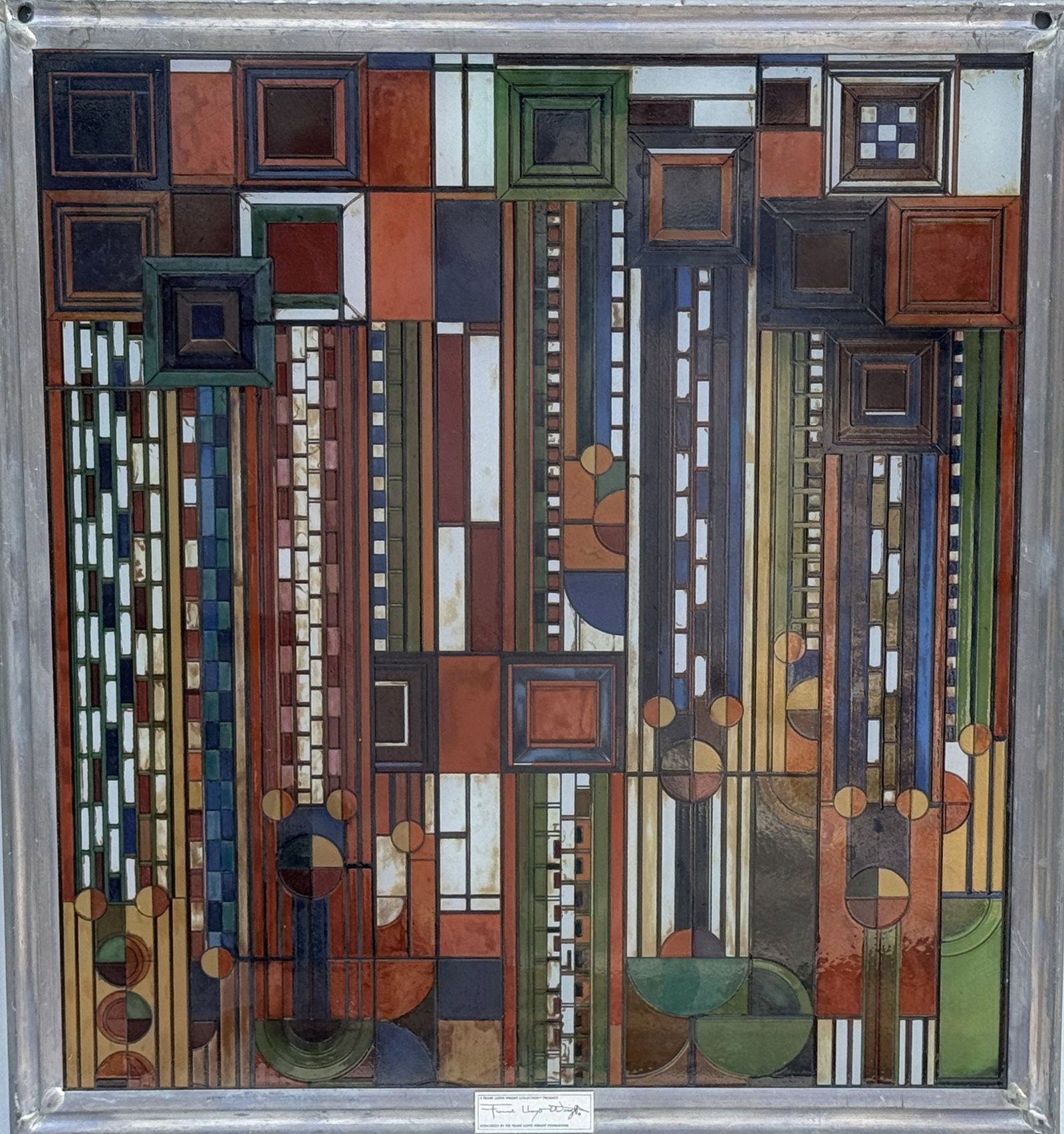 FRANK LLOYD WRIGHT STAINED GLASS PANEL (1 of 8)