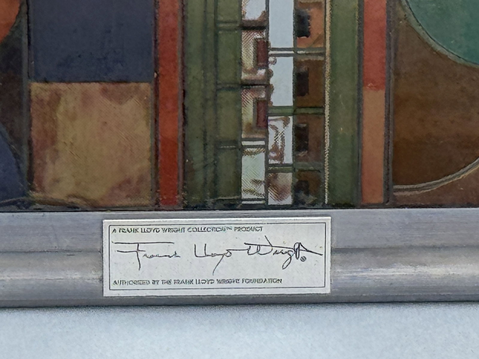 FRANK LLOYD WRIGHT STAINED GLASS PANEL - 4