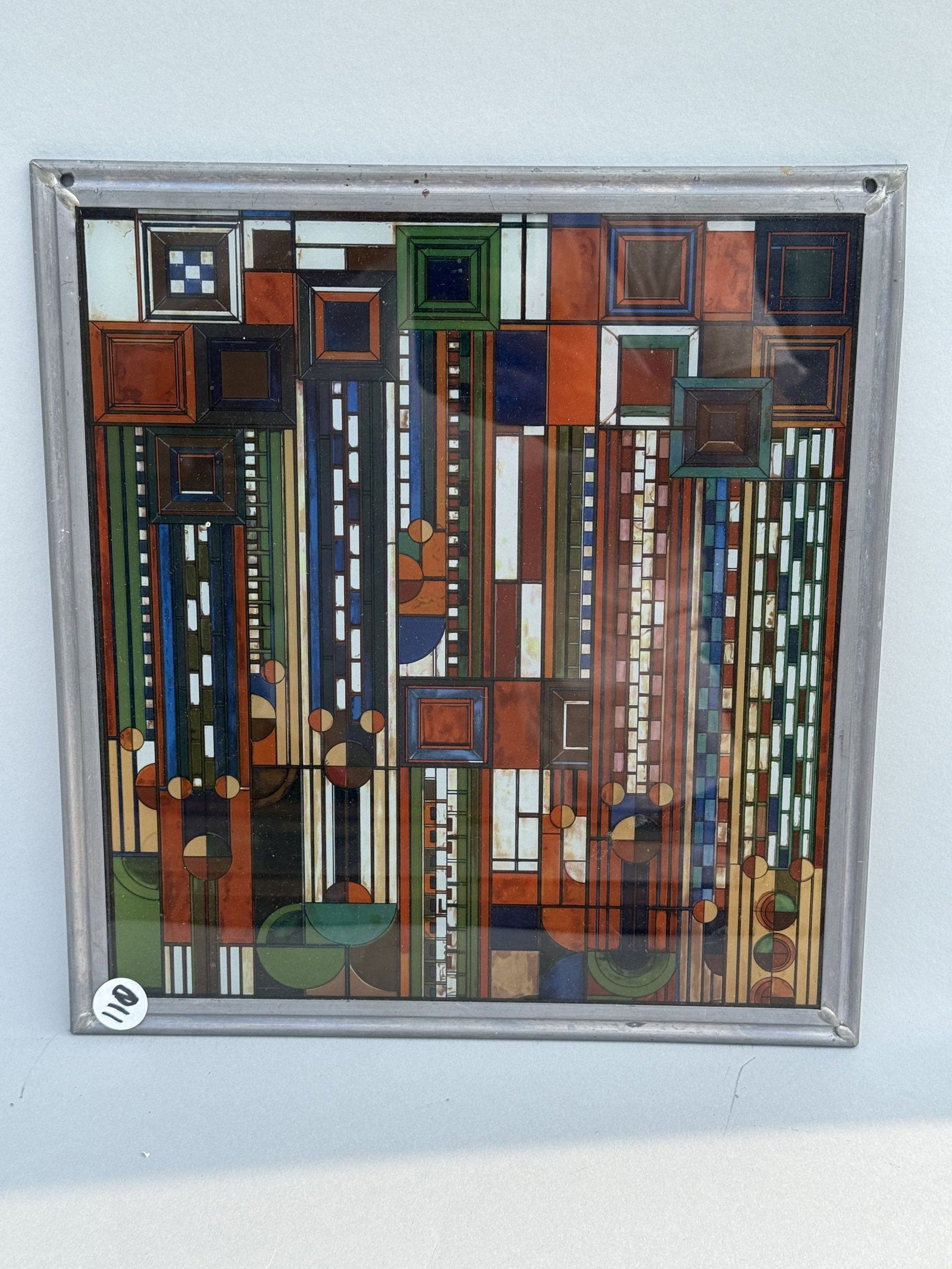 FRANK LLOYD WRIGHT STAINED GLASS PANEL - 7