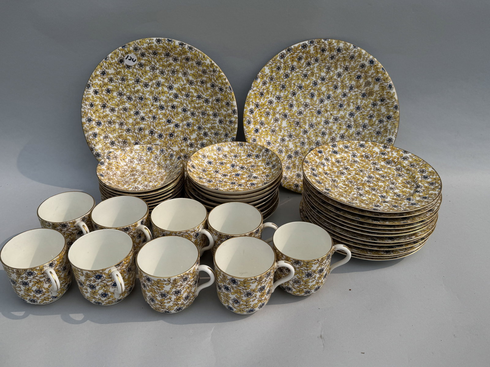 SERVICE FOR 8 CHINTZ DINNERWARE - 2