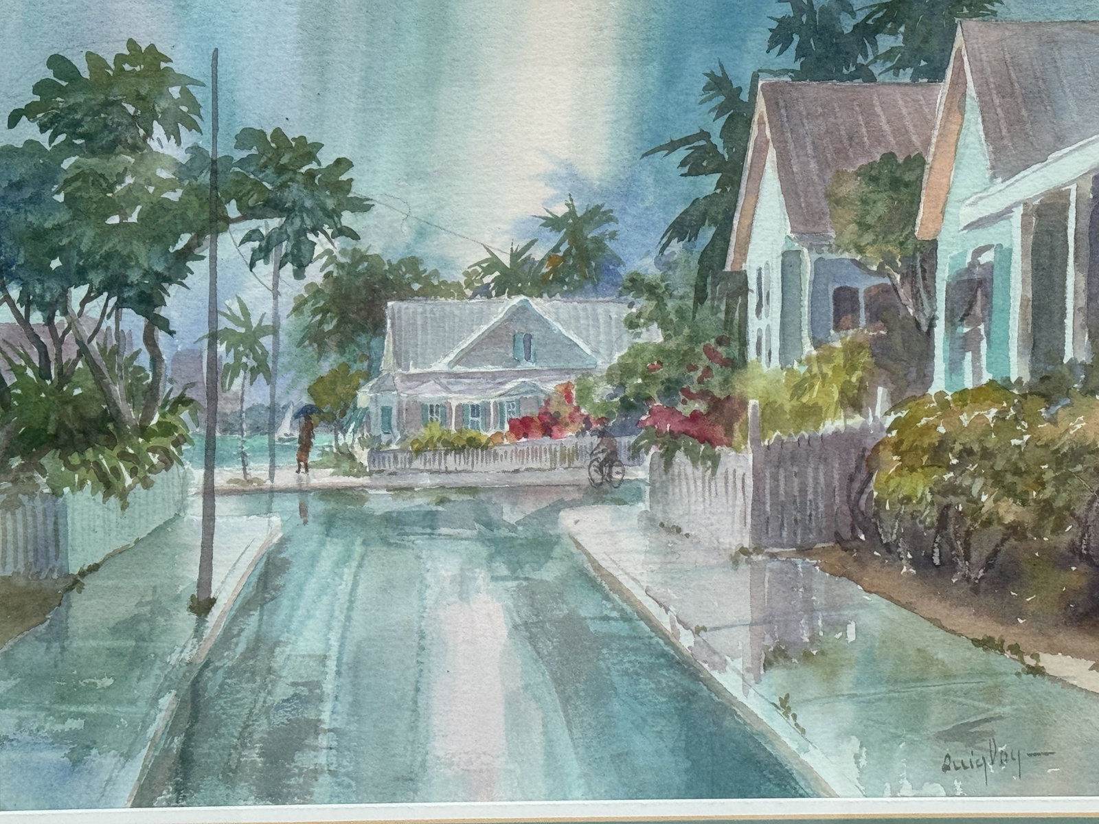 WATERCOLOR BY IRMA QUIGLEY, 23.5" X 19" FRAMED AND 14" X 10" SIGHT (1 of 4)