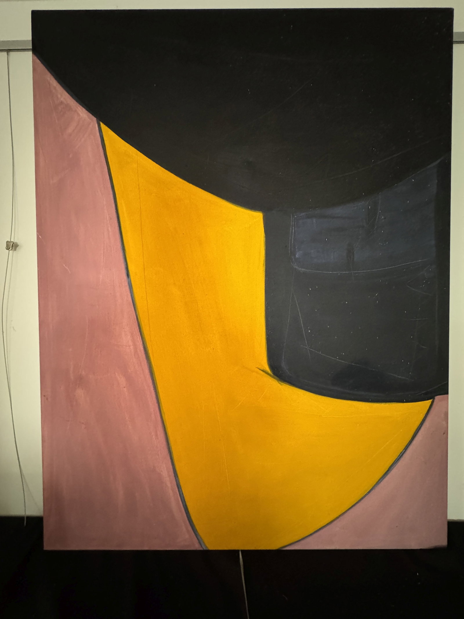 EILA AALTO ABSTRACT EXPRESSIONIST OIL PAINTING ON CANVAS, 46" X 60" (1 of 7)
