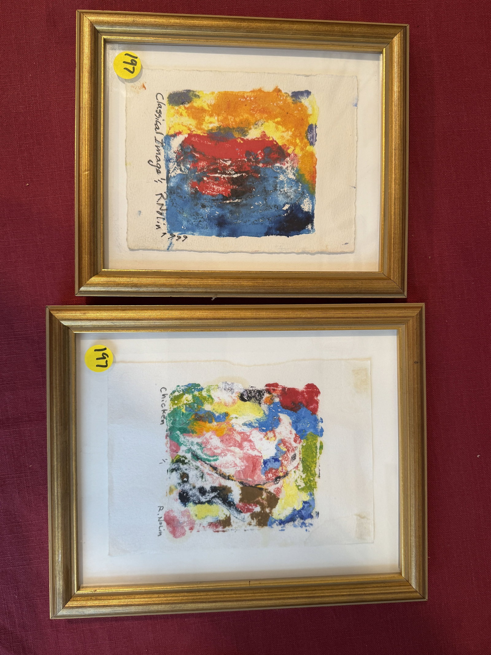 2 RAY NOLIN MONO PRINTS, 10" X 8.5" AND 9" X 8.25" (1 of 3)