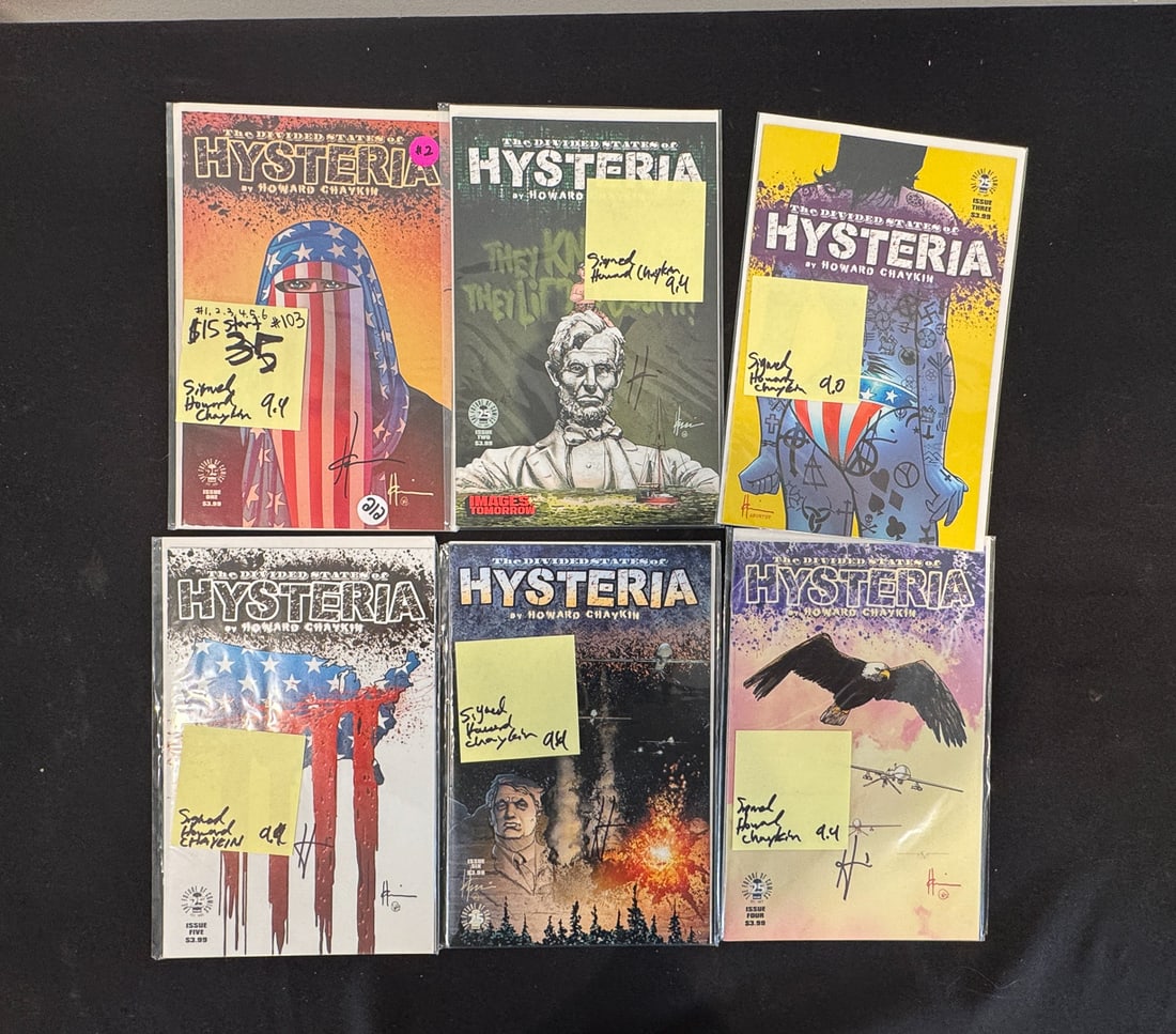 THE DIVIDED STATES OF HYSTERIA #1 - 6 SIGNED BY HOWARD CHAYKIN: THE DIVIDED STATES OF HYSTERIA #1 - 6 SIGNED BY HOWARD CHAYKIN