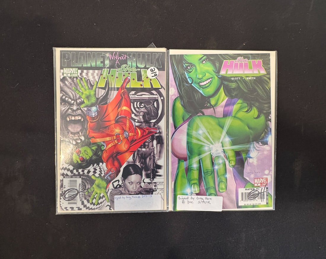 SHE-HULK #9 AND 15 BOTH SIGNED BY GREG HORN (1 of 5)