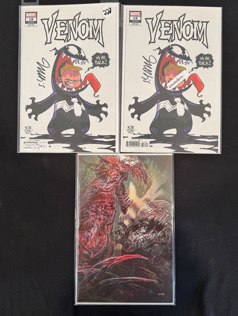 2 SIGNED VENOM #18 (SCOTTIE YOUNG) AND DEATH OF THE VENOMVERSE #1 (1 of 7)