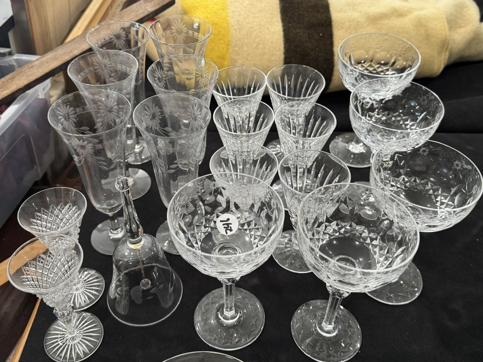 WATERFORD CRYSTAL GLASSWARE INCLUDES COUPES, WINES, ETC (1 of 5)
