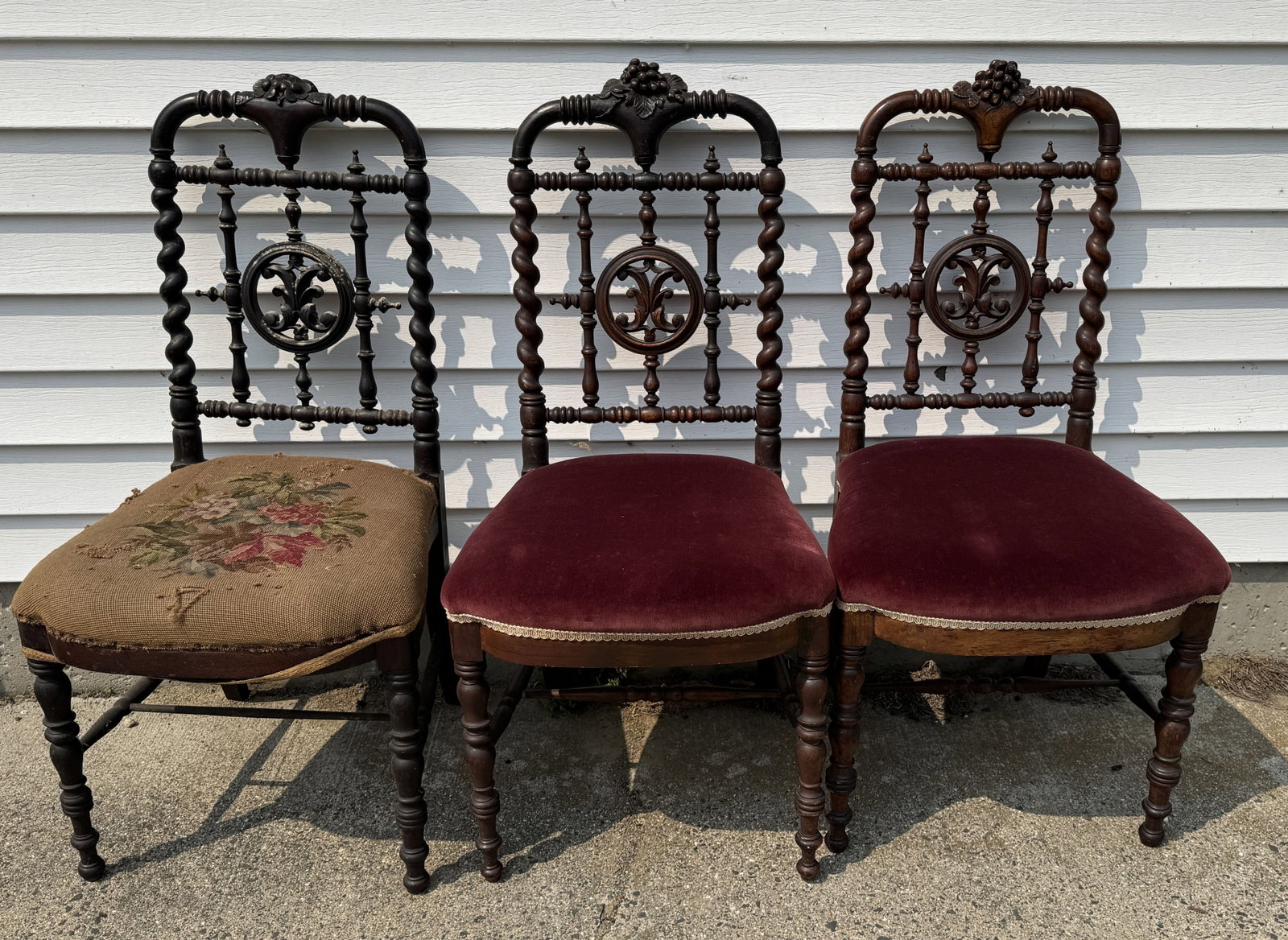3 VICTORIAN WALNUT SIDE CHAIRS (1 of 10)