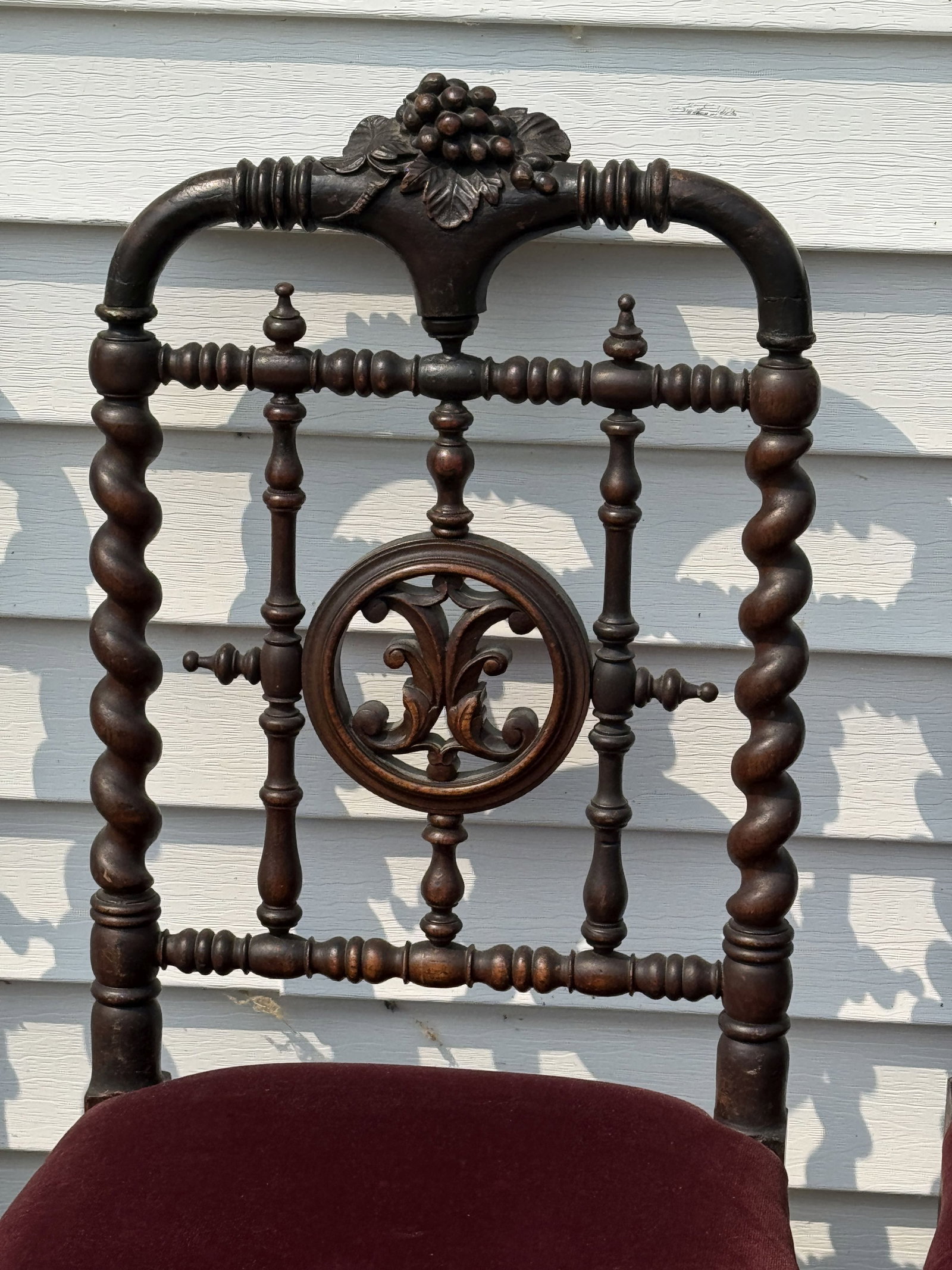 3 VICTORIAN WALNUT SIDE CHAIRS - 3