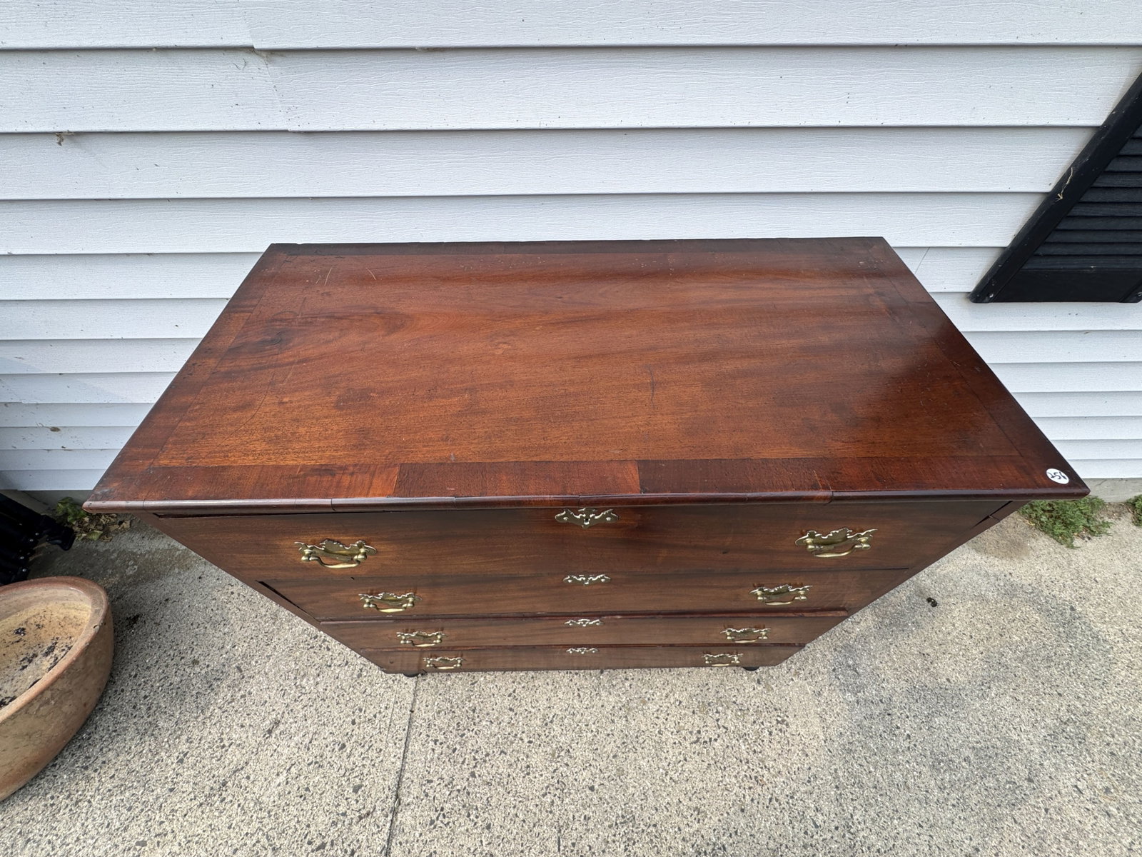 A VICTORIAN ANTIQUE CHEST 41" X 20" X41" - 5