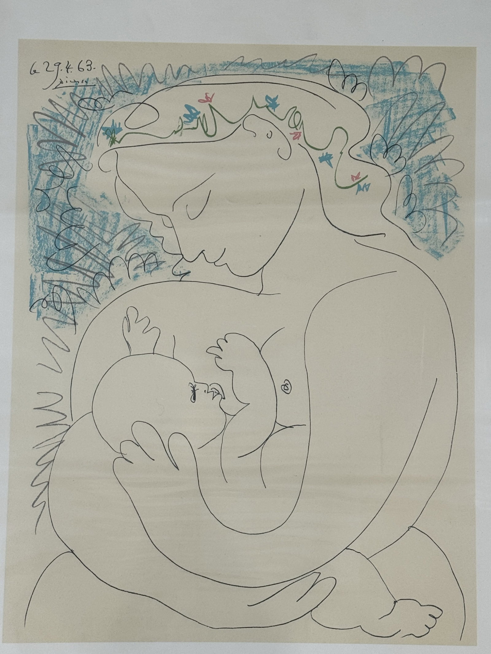 PICASSO LITHOGRAPH SIGNED IN PLATE 19.5" X 25.5" - 2