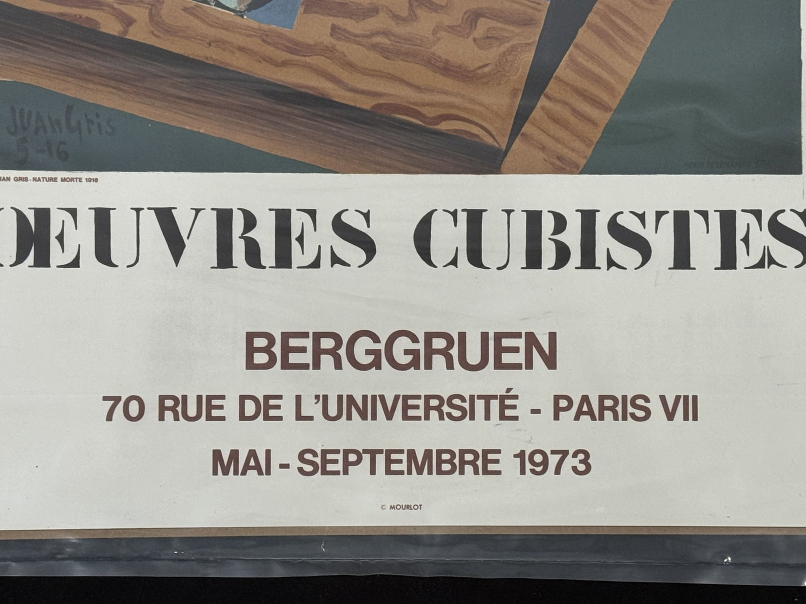 1973 JUAN GRIS GALLERY POSTER 29" X 20" - 4