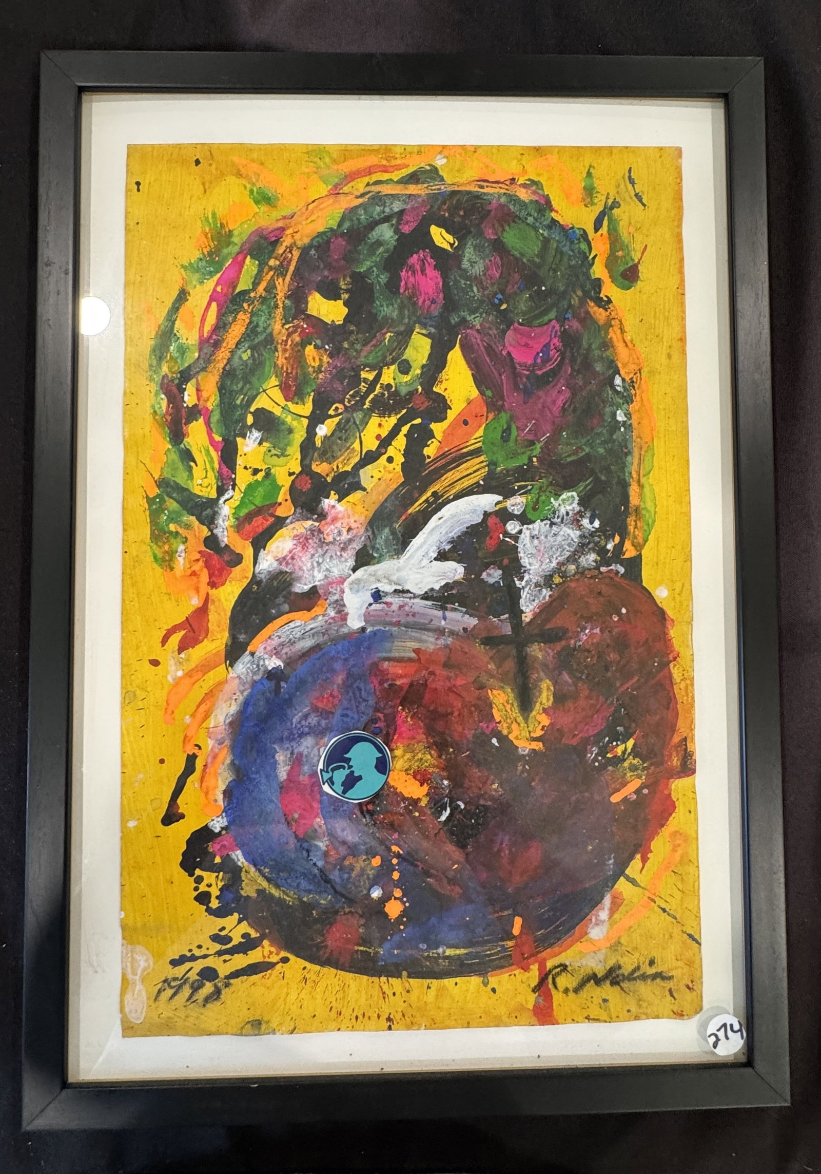 RAY NOLIN OIL ON PAPER PAINTING 14" X 20.5" (1 of 5)