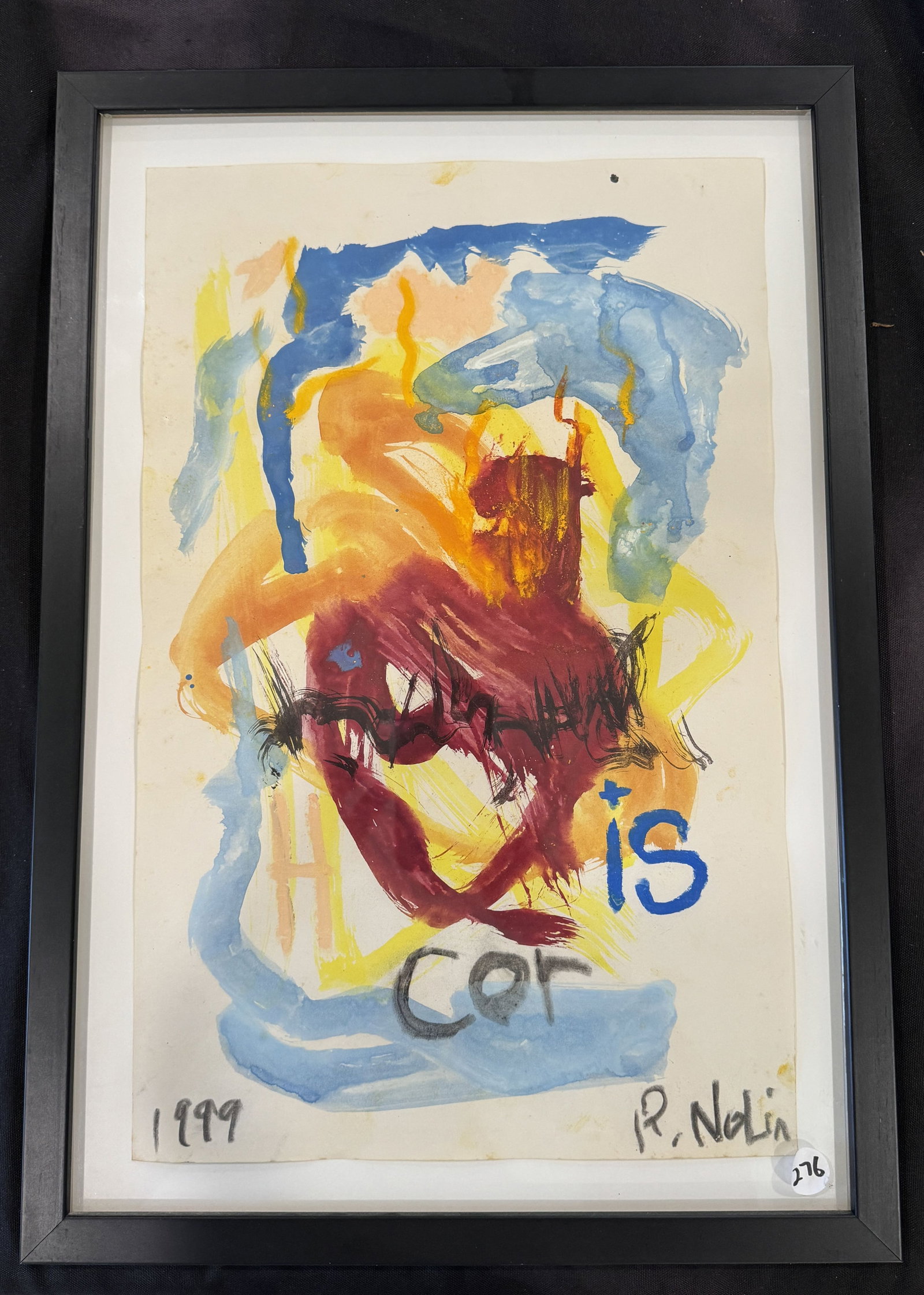 RAY NOLIN WATERCOLOR ON PAPER "CORIS" (1 of 4)