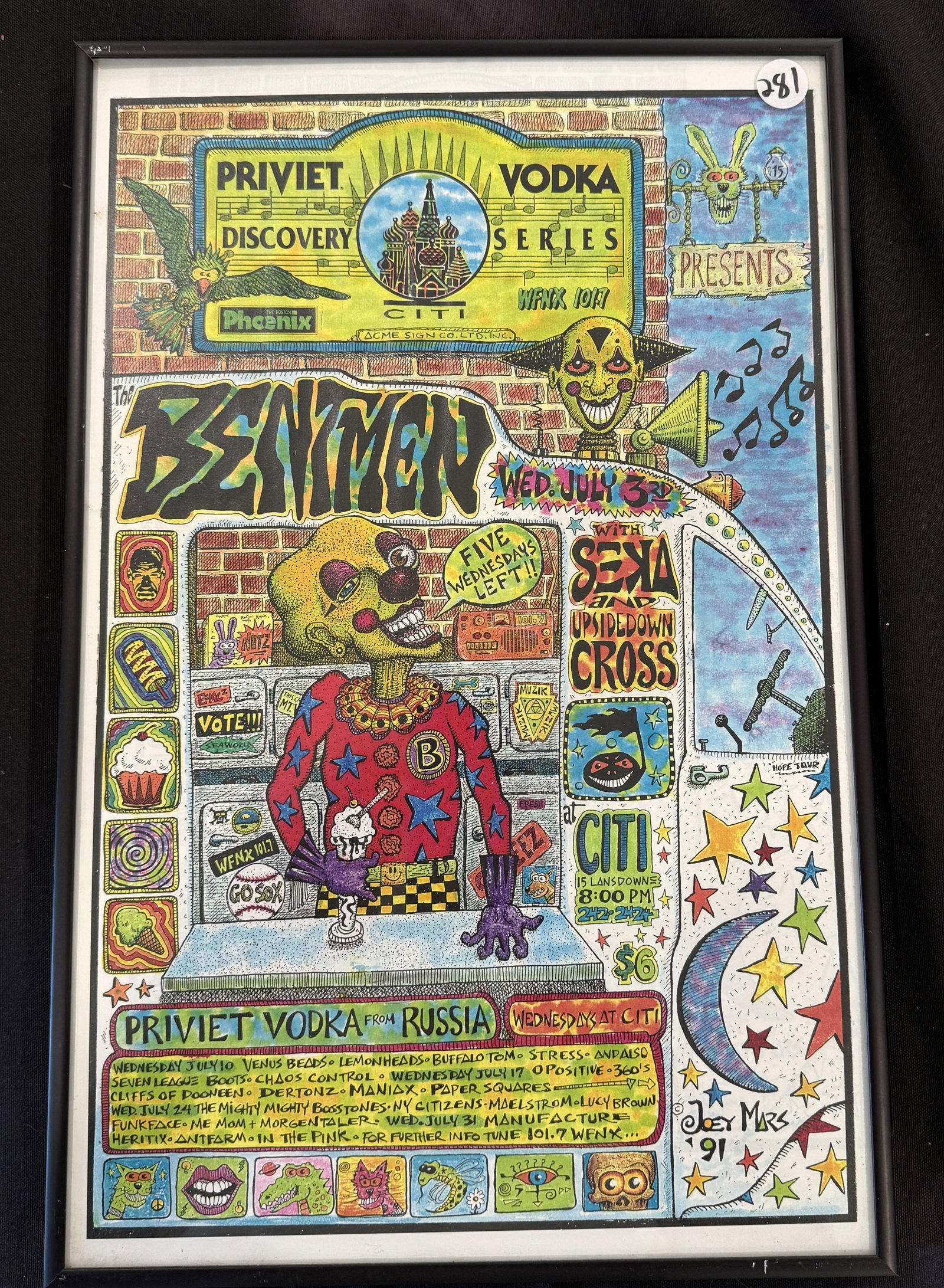 JOEY MARS 1991 PRIVET VODKA CONCERT POSTER (1 of 6)
