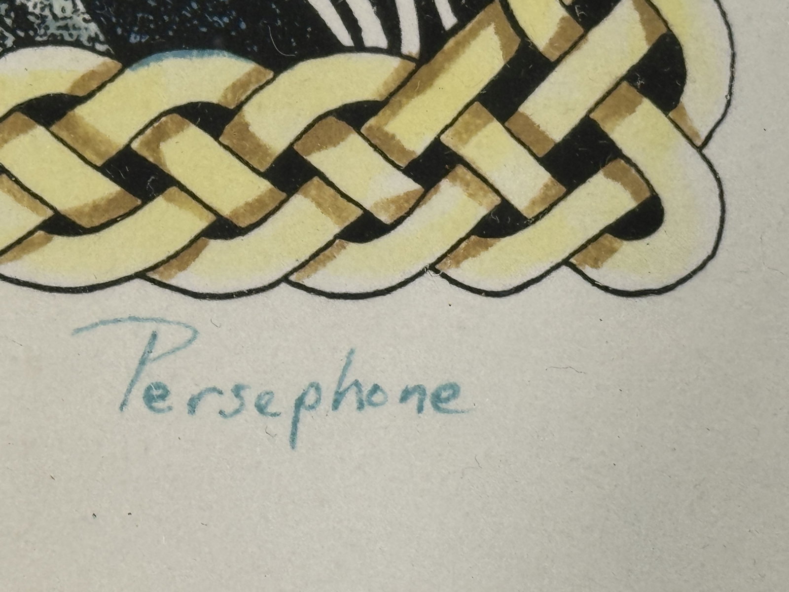 2 PEN AND INKS SIGNED PERSEPHONE 12" X 14" , 12" X 15" - 6