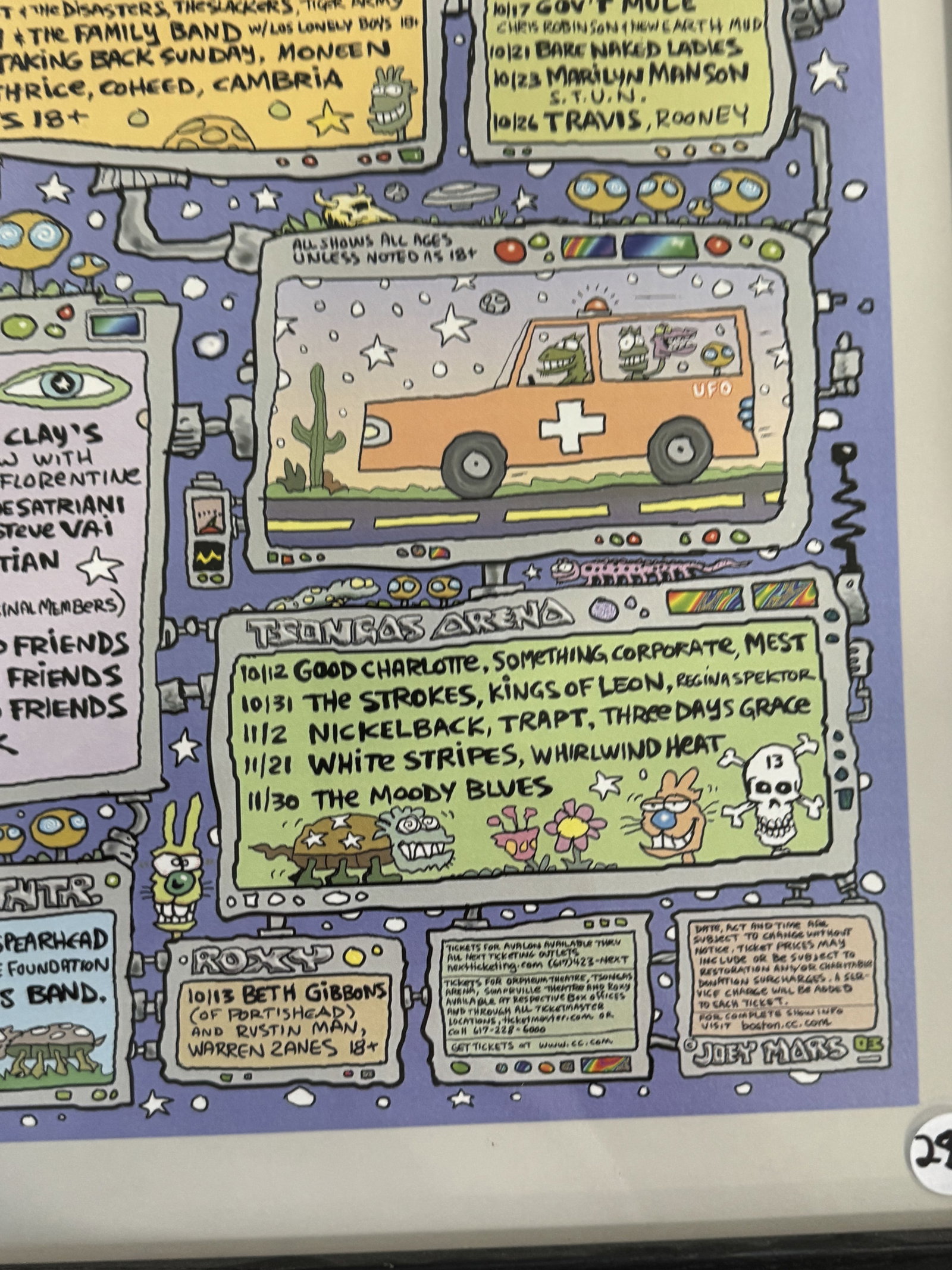 JOEY MARS AVALON 2003 LINEUP POSTER, 14.5" X 20.5" - 5